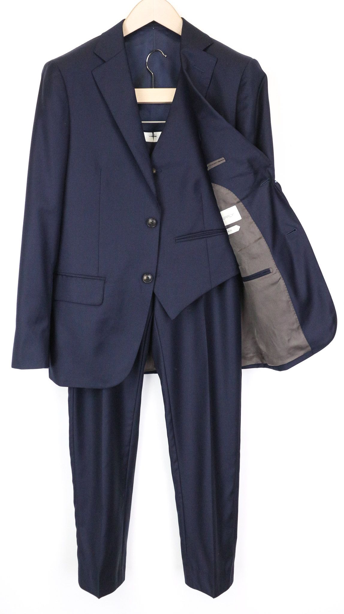 Suitsupply NAPOLI UK34R Blue Pure Wool 3 Piece Suit 79005 Size 34R - 1 Thumbnail