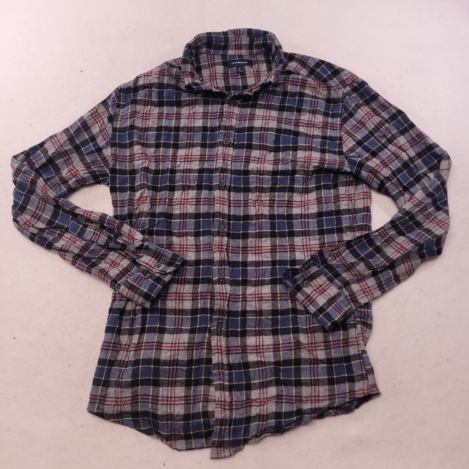 Croft & Barrow Croft & Barrow Tartan Flannel Shirt Mens Size S Blue Gray Size US S / EU 44-46 / 1 - 2 Thumbnail
