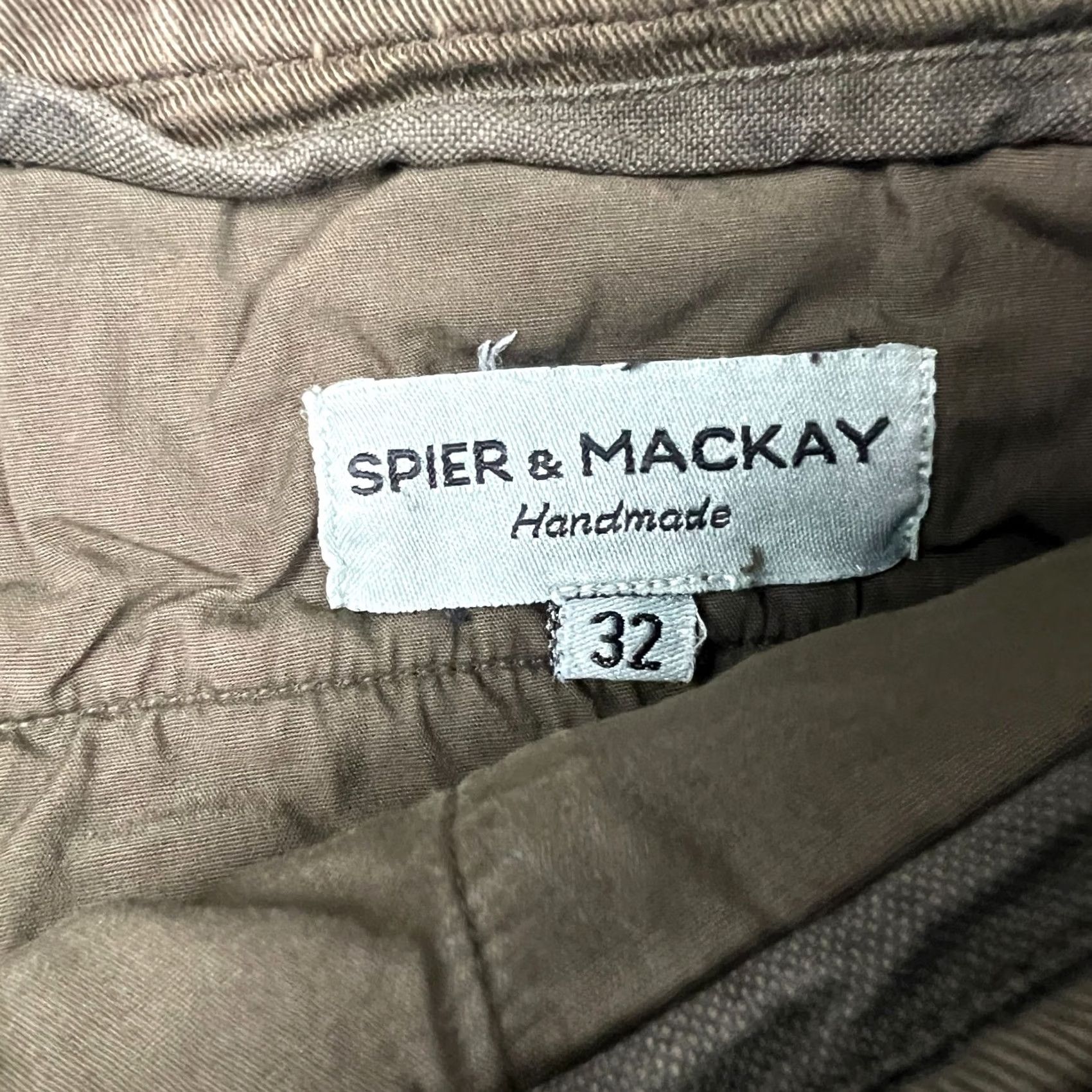 Vintage Spier & Mackay Pants Chino Mens 32x34 Beige Khaki Cotton Extra Slim Size US 32 / EU 48 - 3 Thumbnail