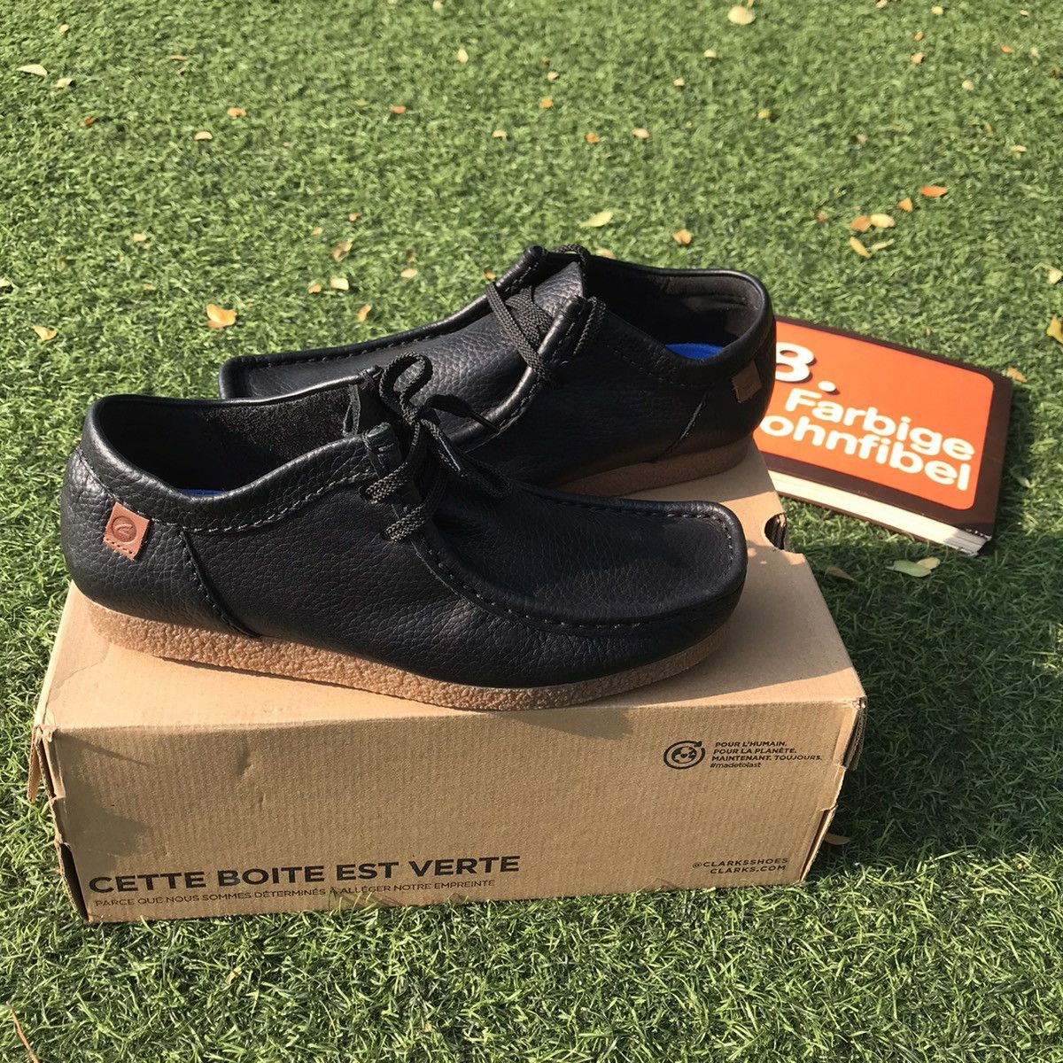 Clarks × Leather Clarks Wallabee Wallabees Shacre II Run Black Leather Size US 6.5 / EU 39-40 - 11 Thumbnail