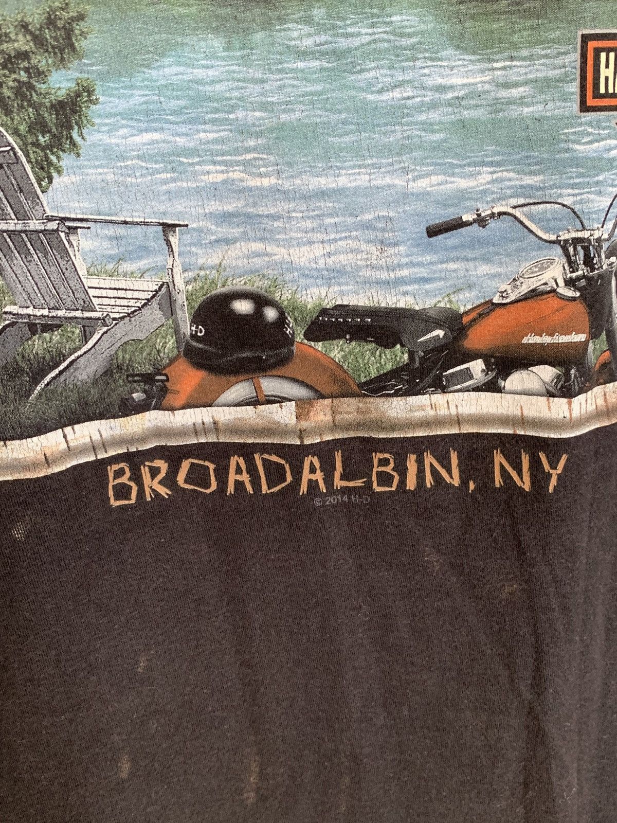 Harley Davidson RARE Vintage Harley Davidson Adirondack New York Biker Shirt Size US L / EU 52-54 / 3 - 6 Thumbnail