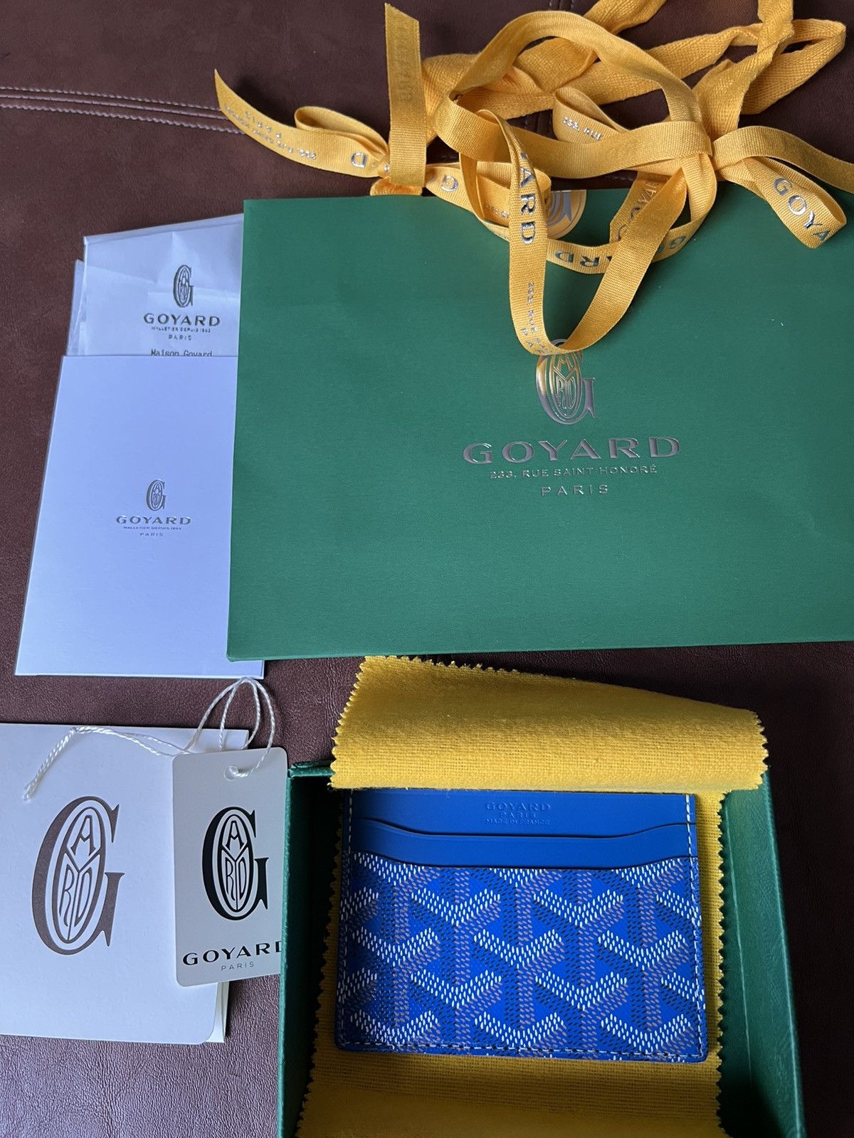 Brand New Giftable Goyard Leather Card Holder