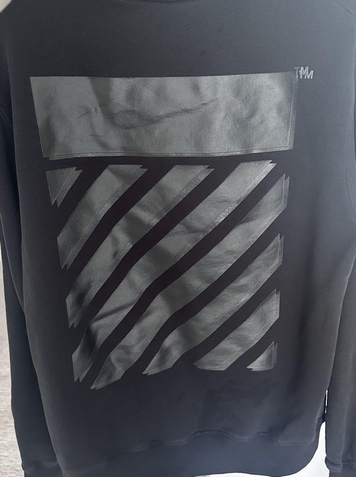 Off-White Off White Diagonal Tab Crew-Neck Sweatshirt - US Mens Small Size US S / EU 44-46 / 1 - 5 Thumbnail