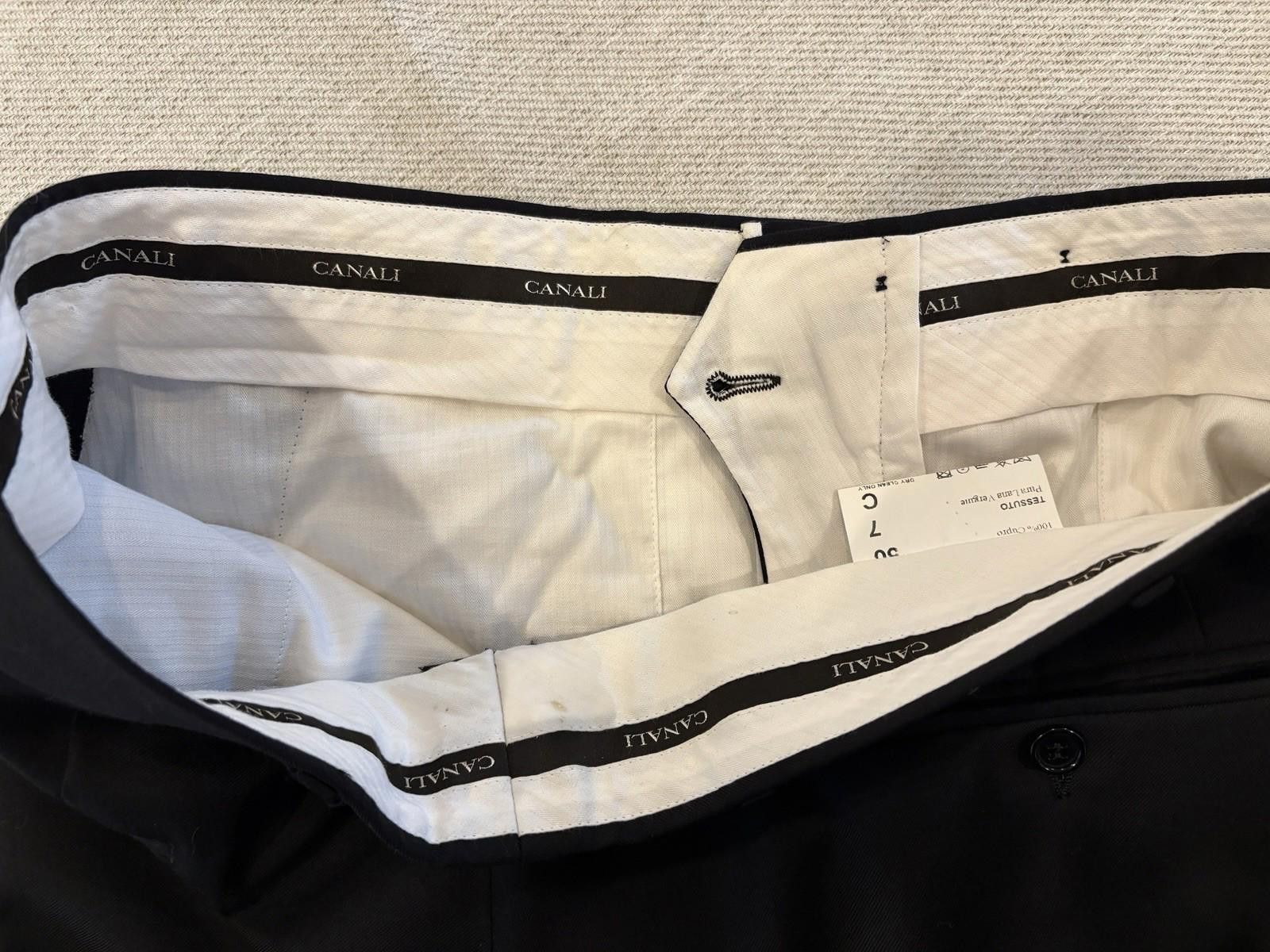 Canali 100% Pure Wool Made in Italy Canali Black Wool Pants 34 Size US 34 / EU 50 - 8 Thumbnail