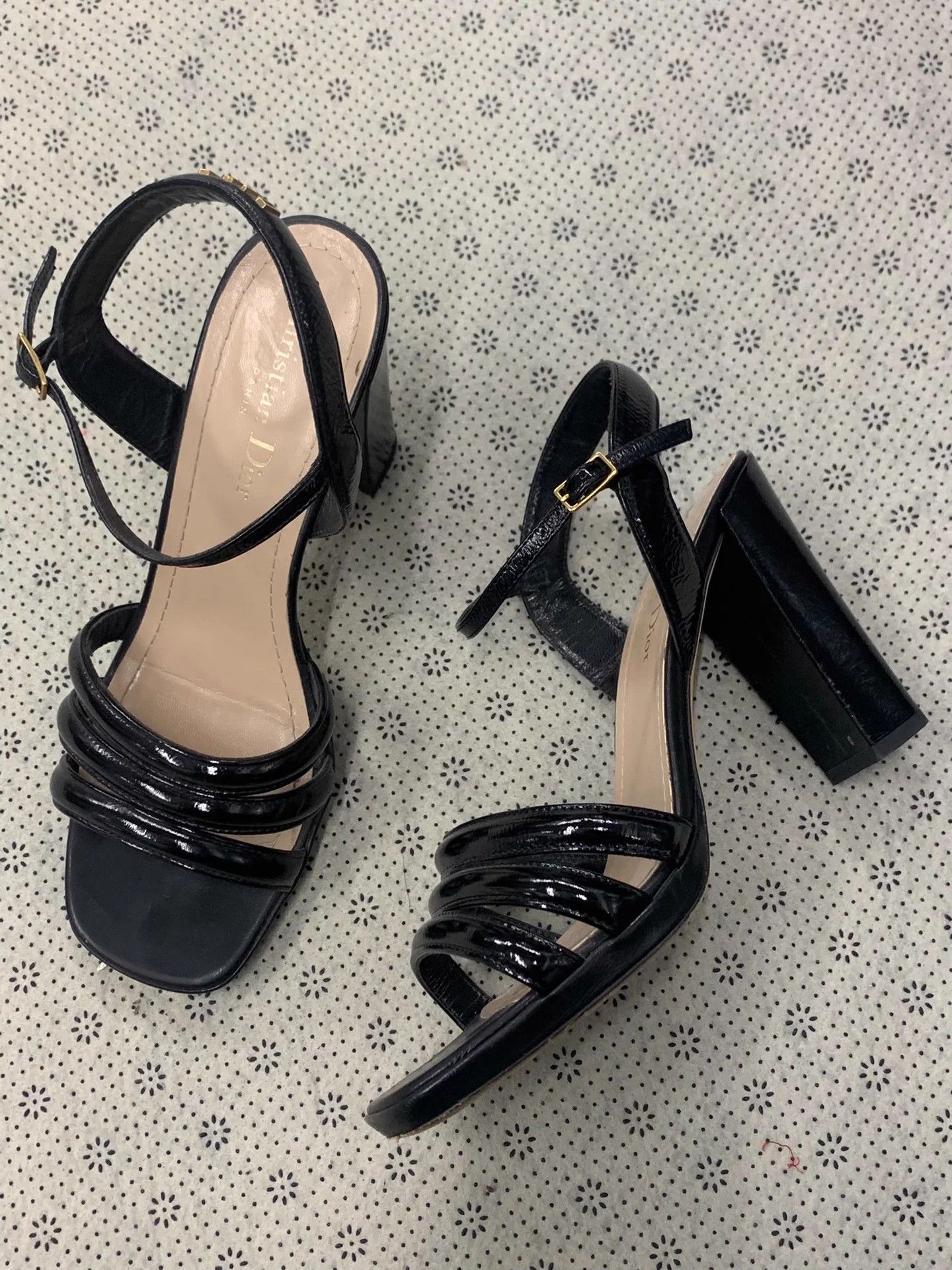 Dior Dior Black Block Heel 38 EU Size US 7 / IT 37 - 2 Thumbnail