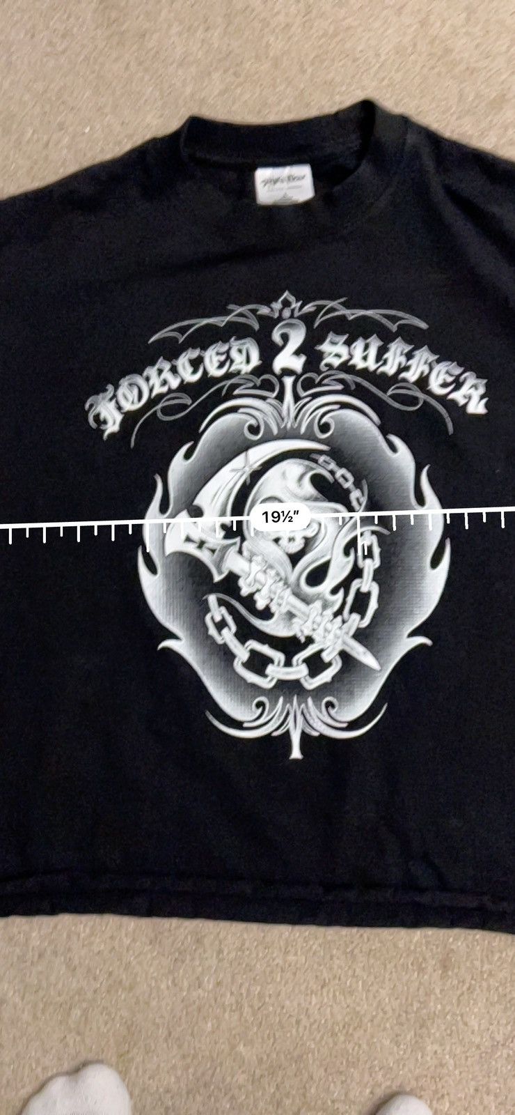 Band Tees × Other × basketcase gallery Cropped Heavy Metal Punk Reaper Graphic Tee Size US L / EU 52-54 / 3 - 4 Thumbnail