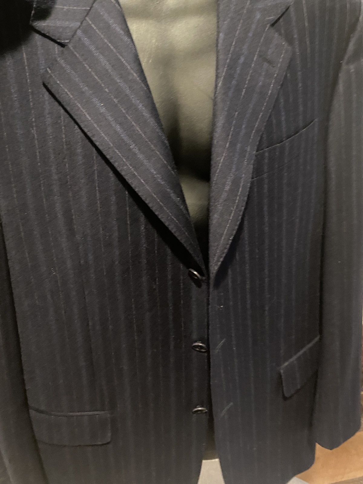 Ermenegildo Zegna Ermenegildo Zegna Navy Pinstripe Suit – Size 44L / 38W Size 44L - 1 Thumbnail