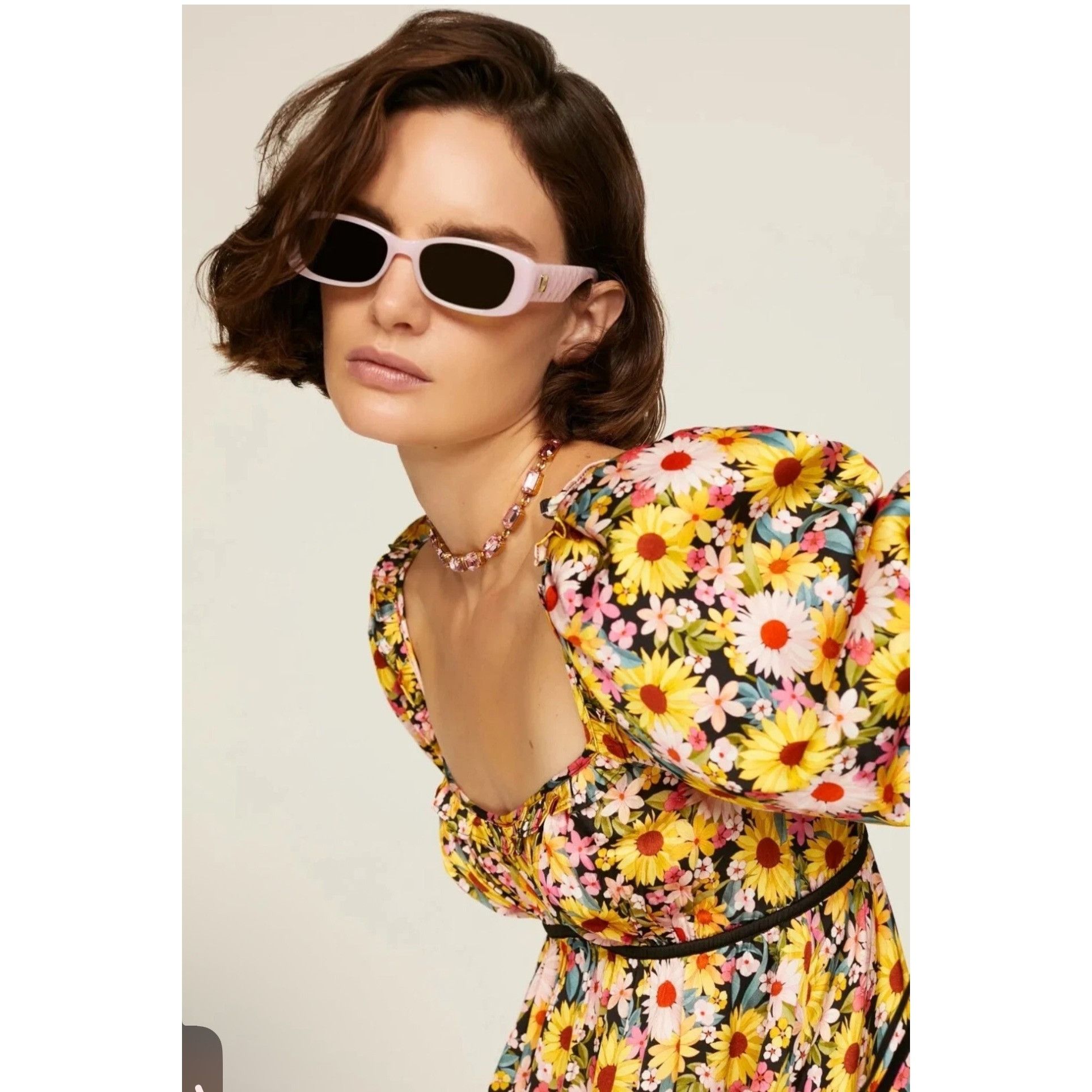 For Love & Lemons For Love & Lemons Sylvia Mini Dress in Daisy Garden Print Size XS / US 0-2 / IT 36-38 - 3 Thumbnail