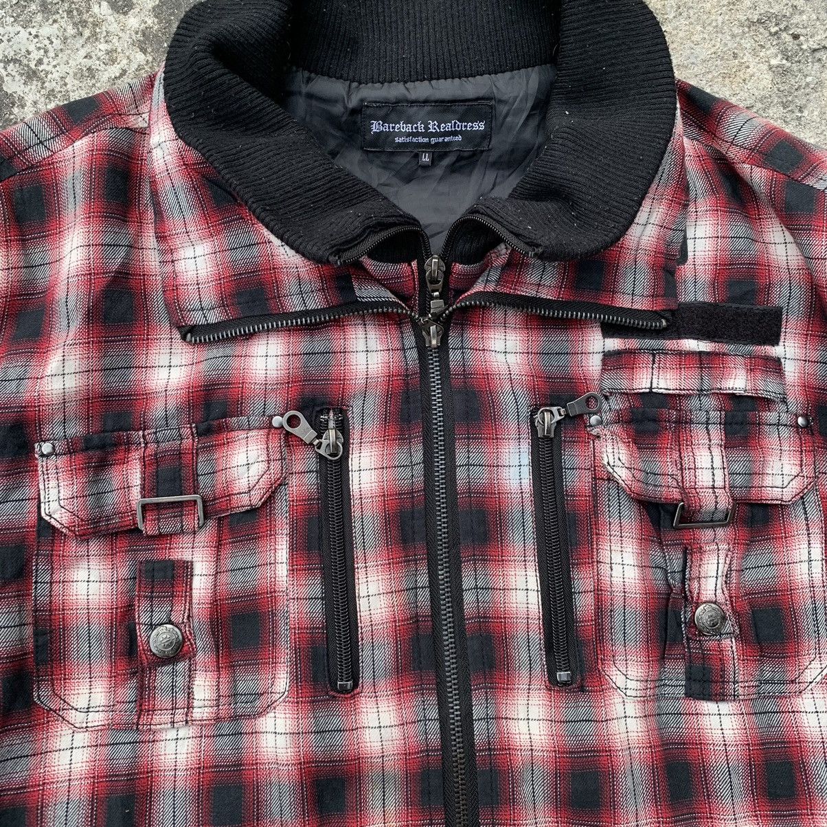 In The Attic × Japanese Brand Bareback Realdress Checkred Punk Anarchy Jacket Size US L / EU 52-54 / 3 - 4 Thumbnail