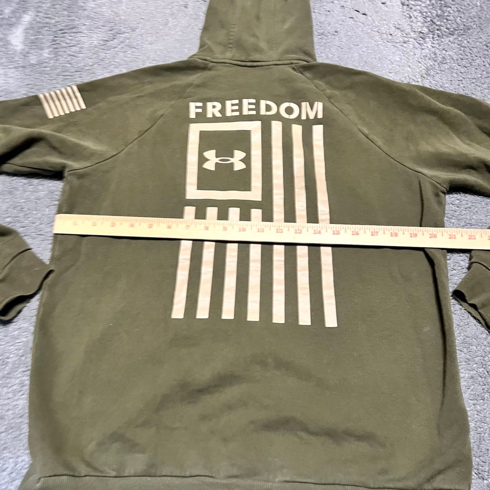 Under Armour Under Armour Hoodie Mens M Freedom Military Green Patriotic Service Gear Pullover Mens Green Hoodie Size US M / EU 48-50 / 2 - 5 Thumbnail