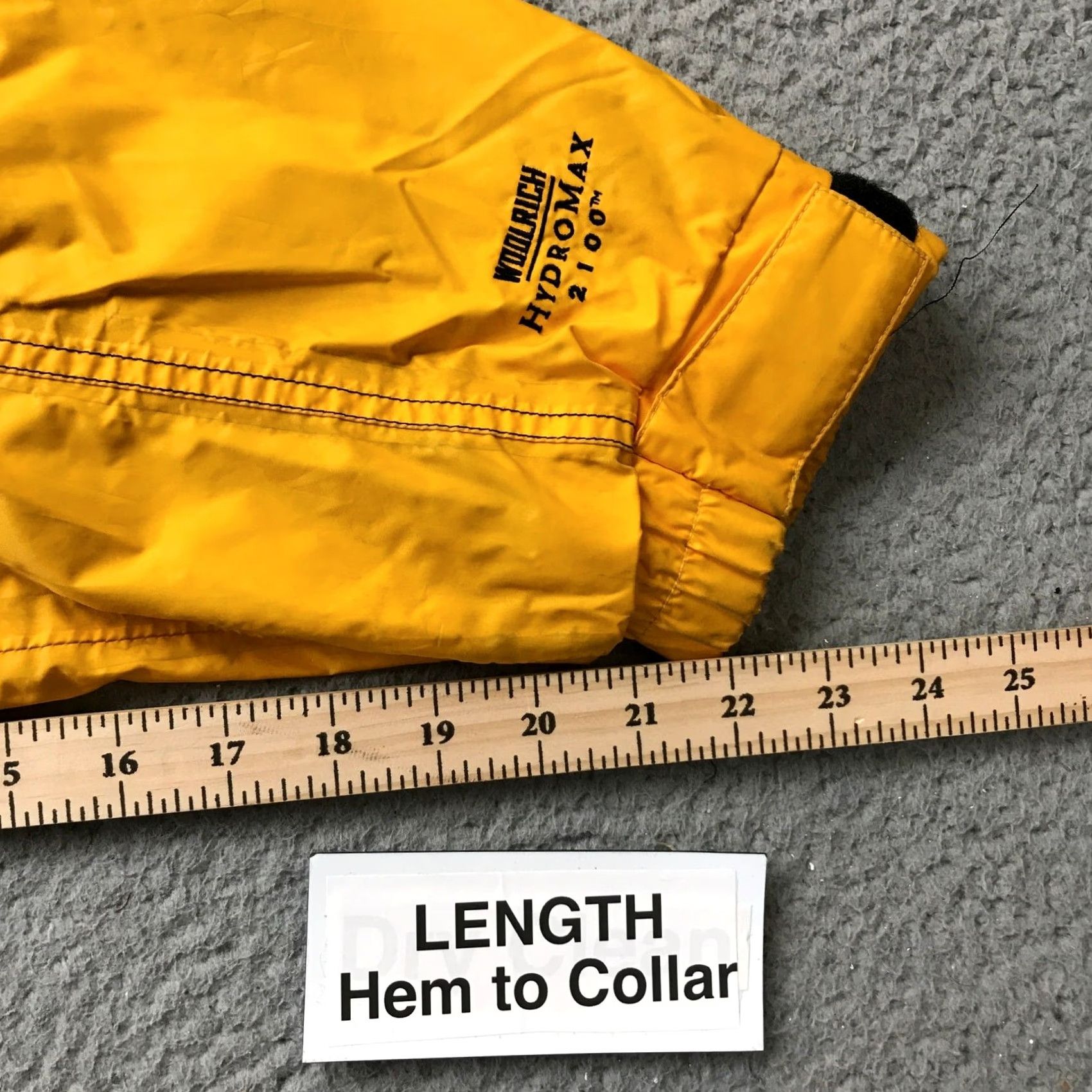 Vintage Woolrich HydroMax 2100 Parka Rain Jacket Hooded Mens Large L Yellow Zip Pockets Size US L / EU 52-54 / 3 - 7 Thumbnail