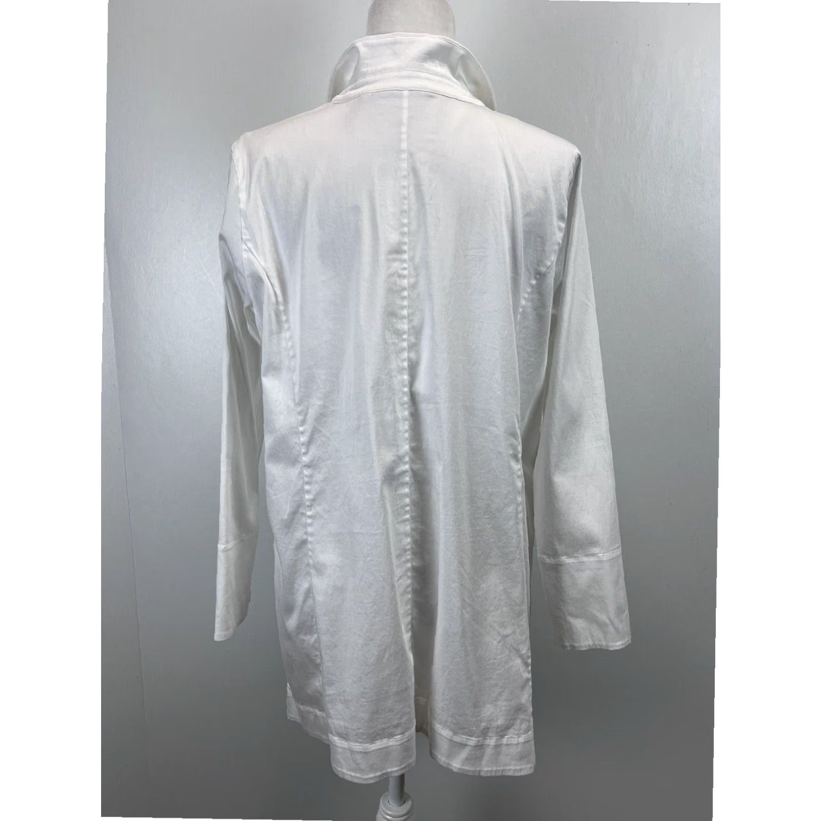 Soft Surroundings Soft Surroundings Cotton Tunic Blouse White Medium Women Size L / US 10 / IT 46 - 3 Thumbnail