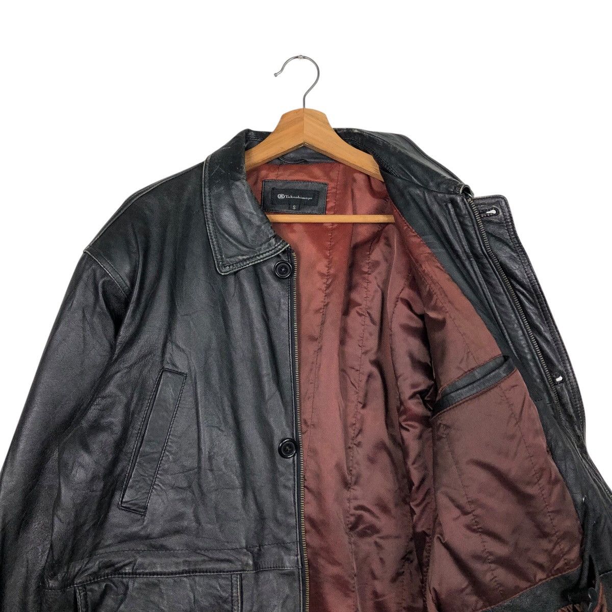 Japanese Brand 📌Vintage Biker Leather Jacket Takashimaya Issey Miyake Size US S / EU 44-46 / 1 - 13 Thumbnail