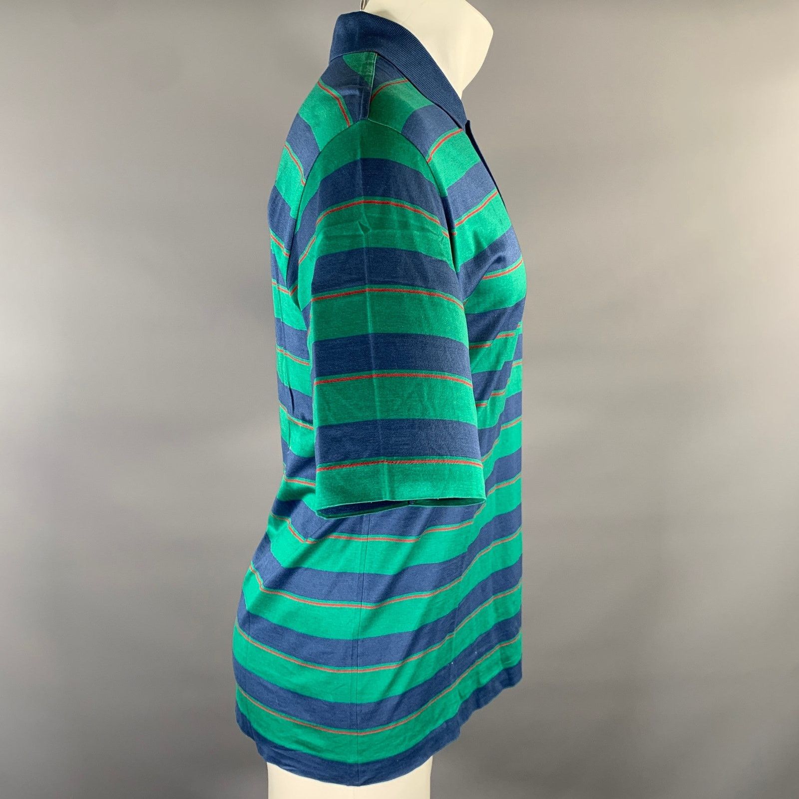 Other DUNHILL Size M Green Navy Red Stripe Cotton Polo Polo Size US M / EU 48-50 / 2 - 2 Thumbnail