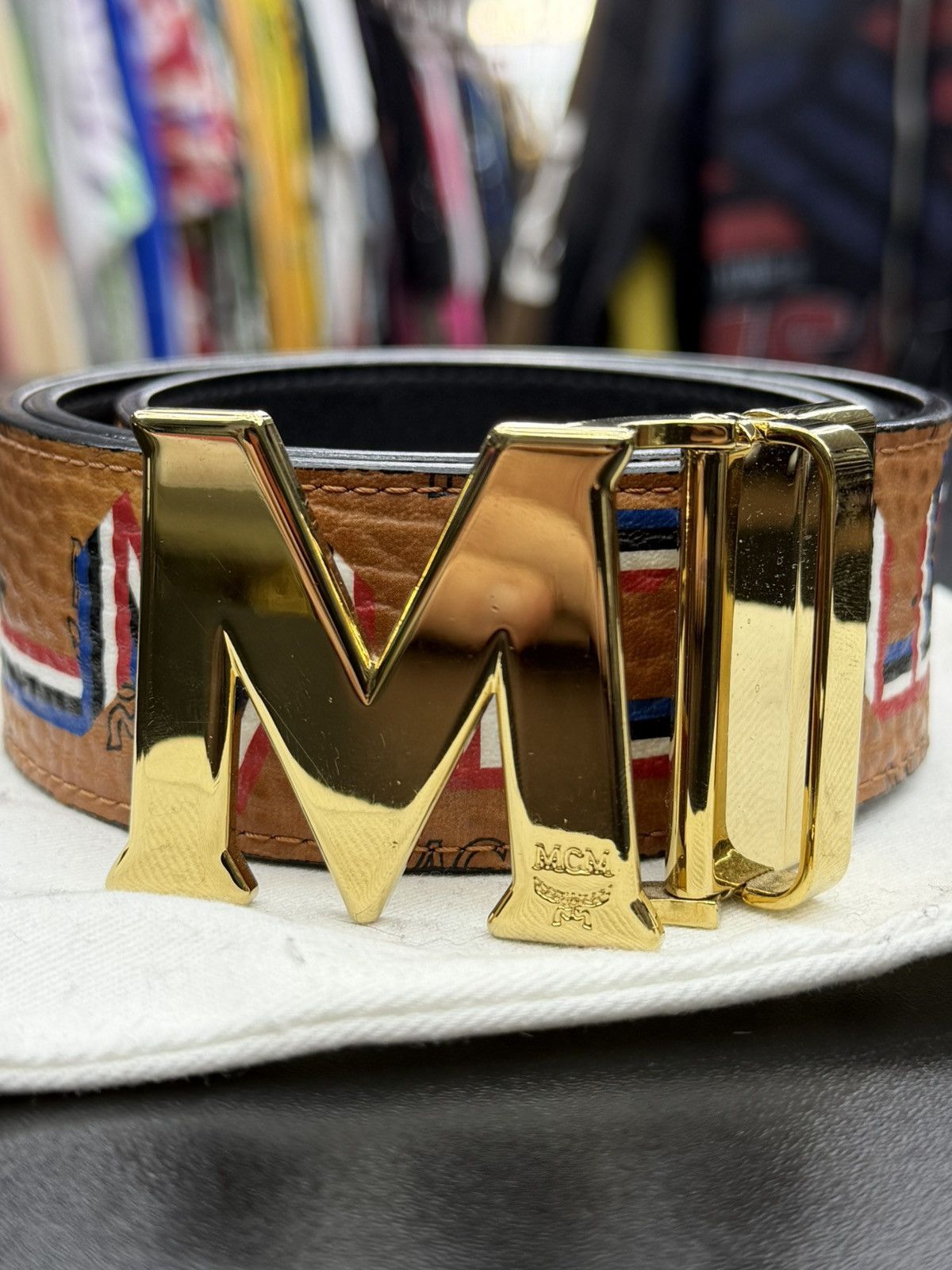 MCM Size 30 - MCM Visetos Artwork Belt Monogram Size 30 - 5 Thumbnail