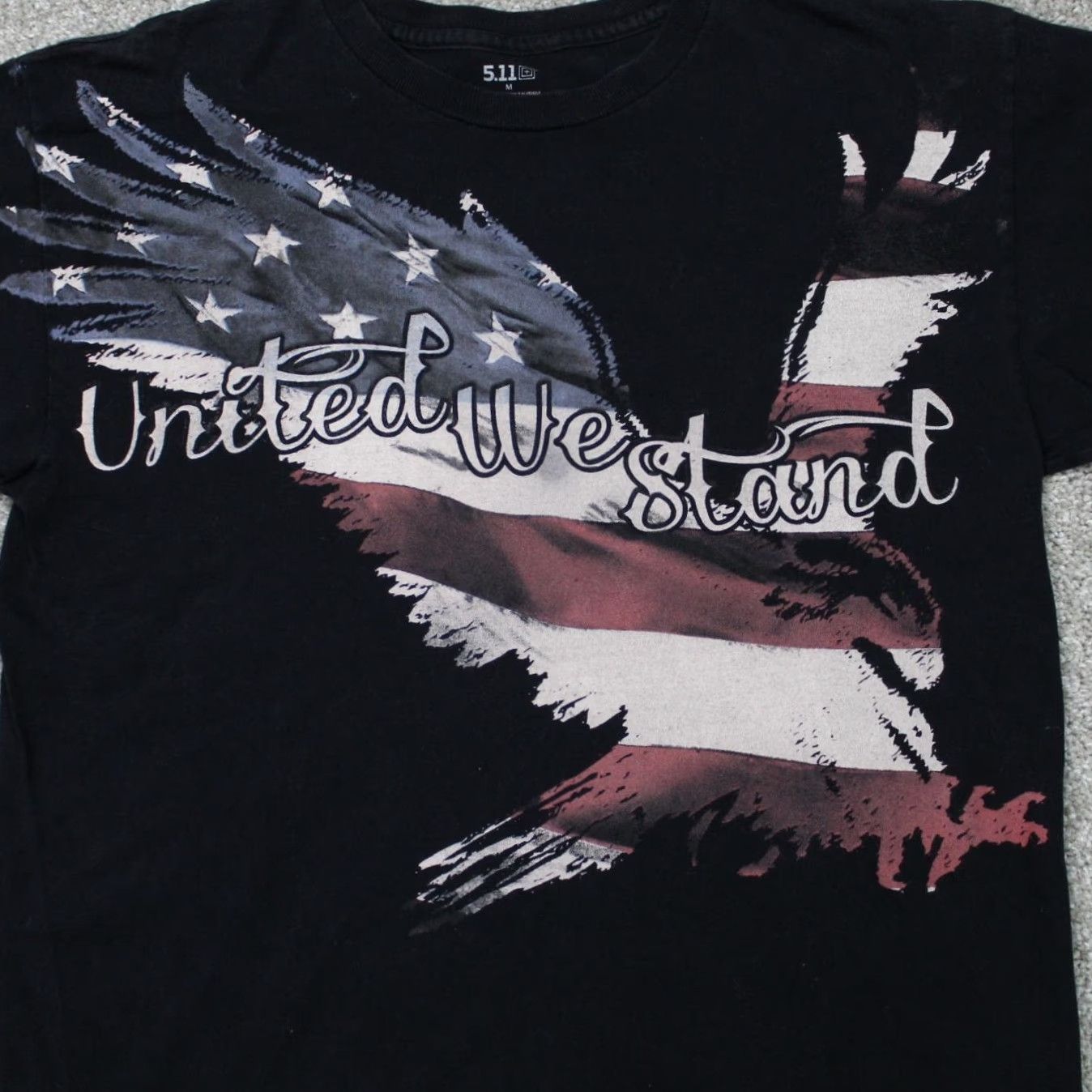 Vintage 5.11 Tactical Shirt Mens Medium Black United We Stand 100% Cotton S/S Pullover Size US M / EU 48-50 / 2 - 6 Thumbnail