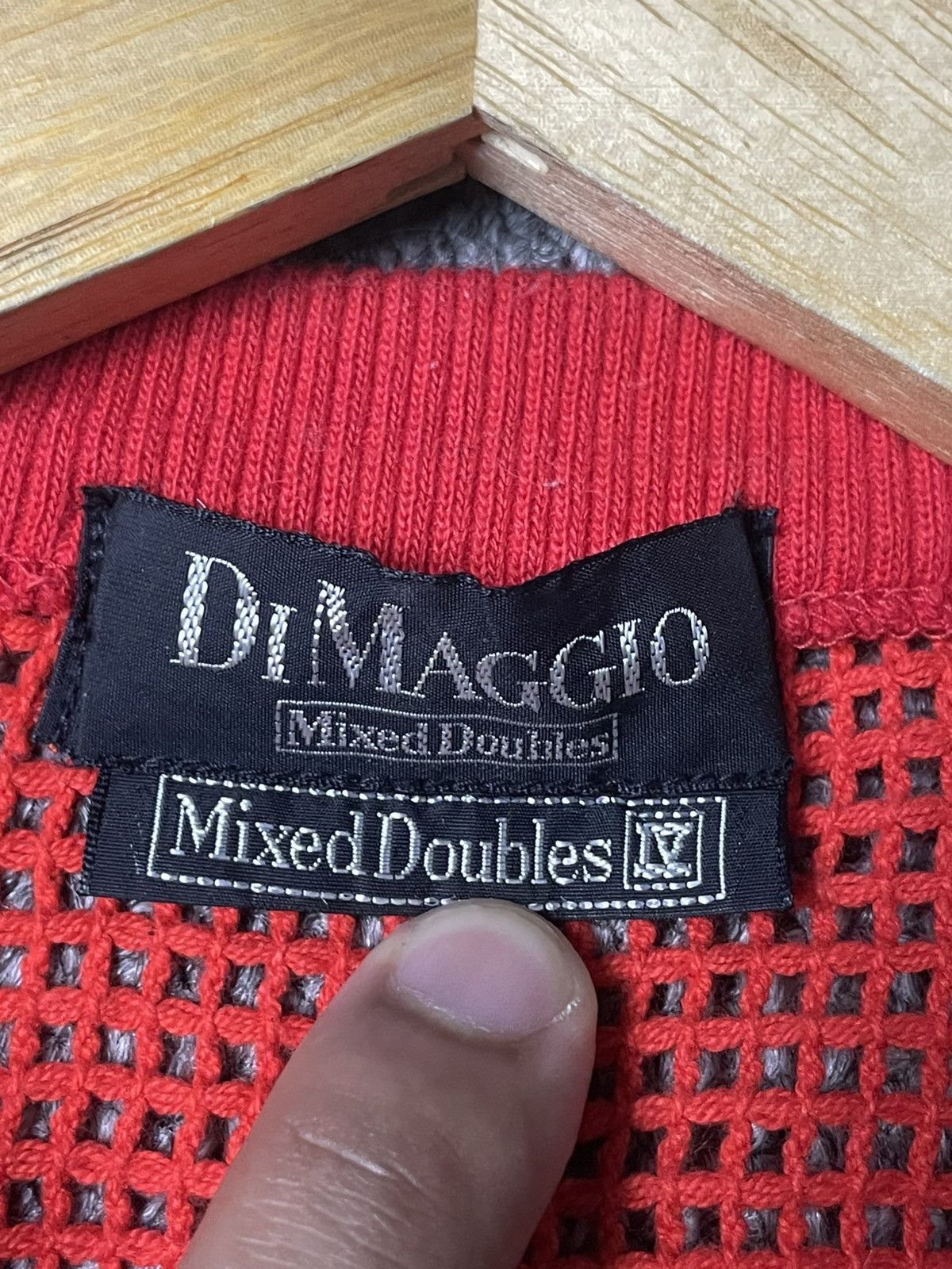 Japanese Brand × Vintage DIMAGGIO Colour Block Back Knitted Pullover Shirt (97) Size US XS / EU 42 / 0 - 6 Thumbnail
