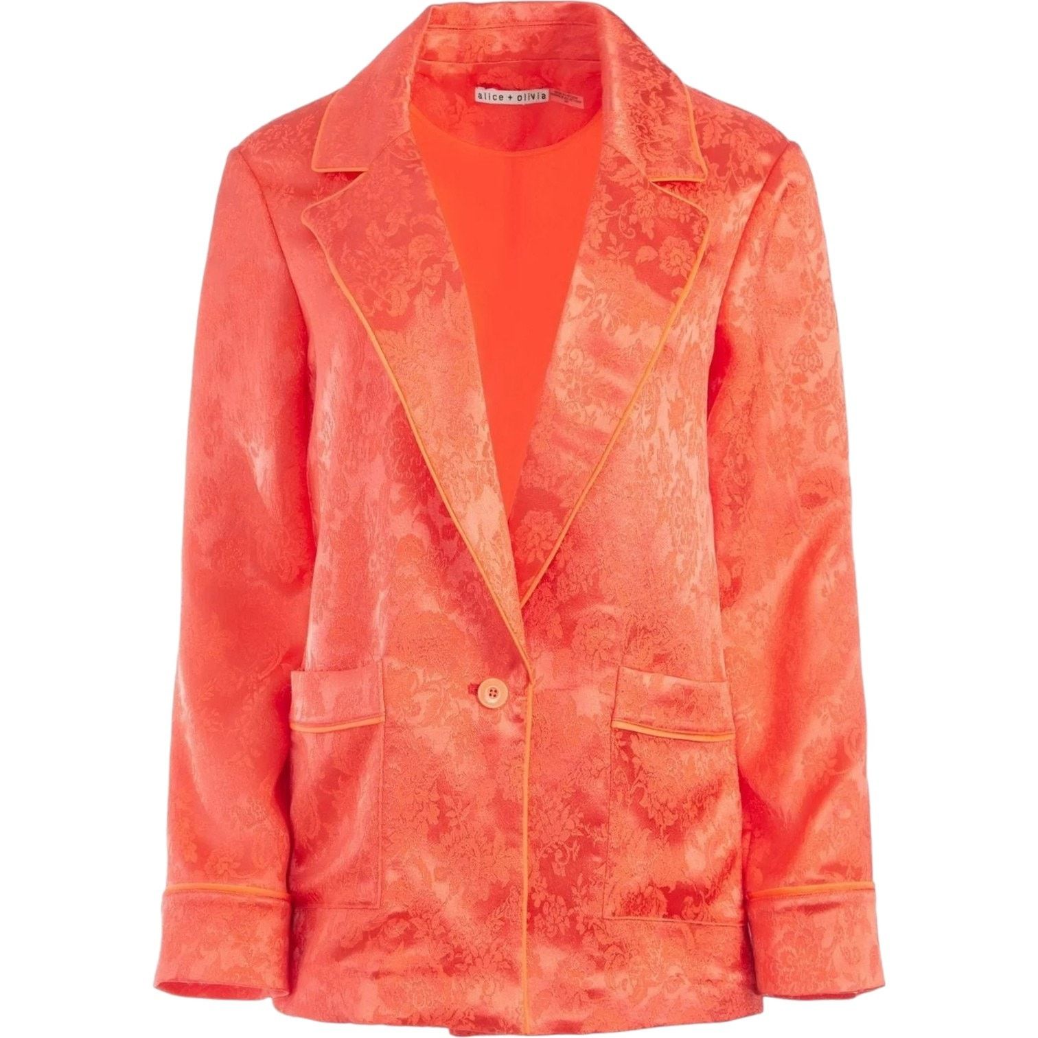 Alice + Olivia ALICE+OLIVIA Floral Embossed Sleep Jacket + Pajama Pants, S Size S / US 4 / IT 40 - 2 Thumbnail