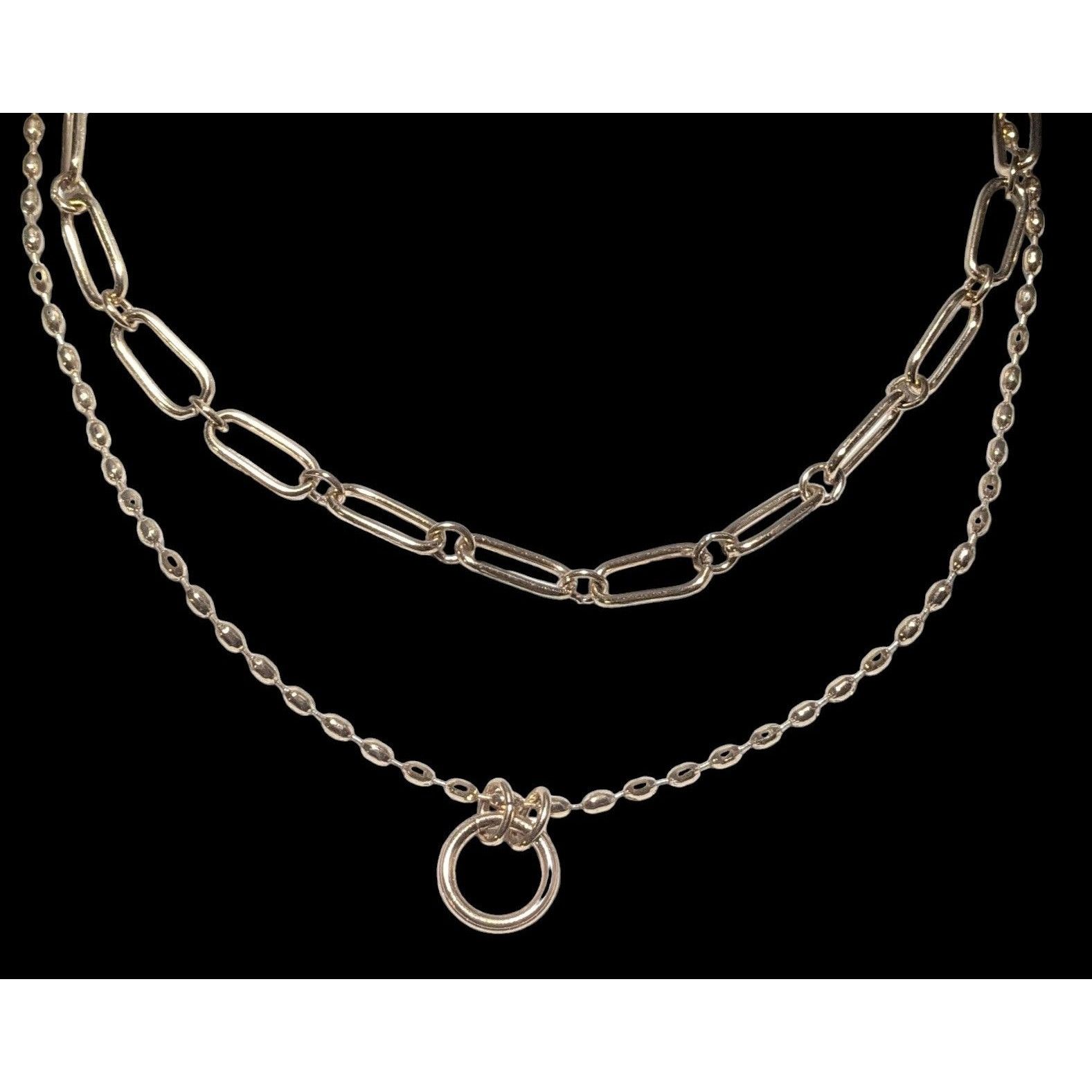 Other Halogen Layered Gold Chain Paperclip Necklace Size ONE SIZE - 2 Thumbnail
