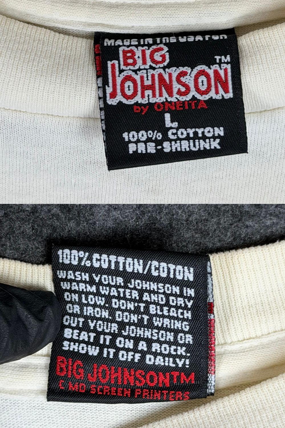 Vintage 1993 Big Johnson Pizza Delivery Graphic Tee Oneita Size US L / EU 52-54 / 3 - 3 Thumbnail