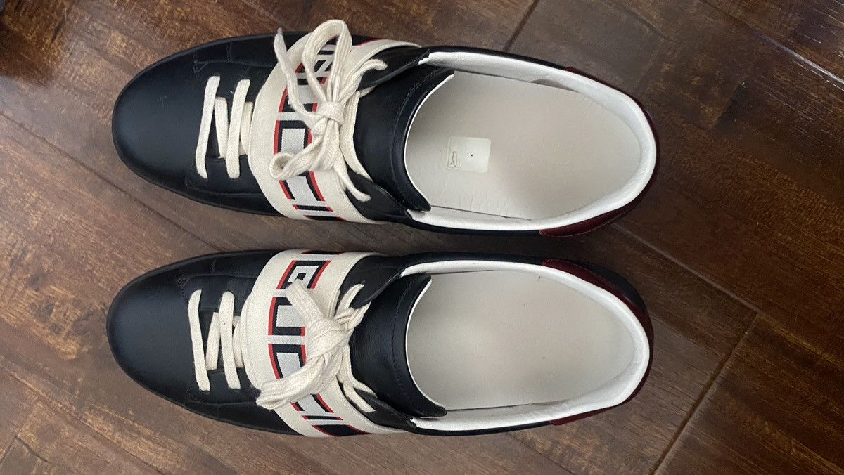 Gucci Gucci Ace Stripe Black Size US 11 / EU 44 - 2 Thumbnail