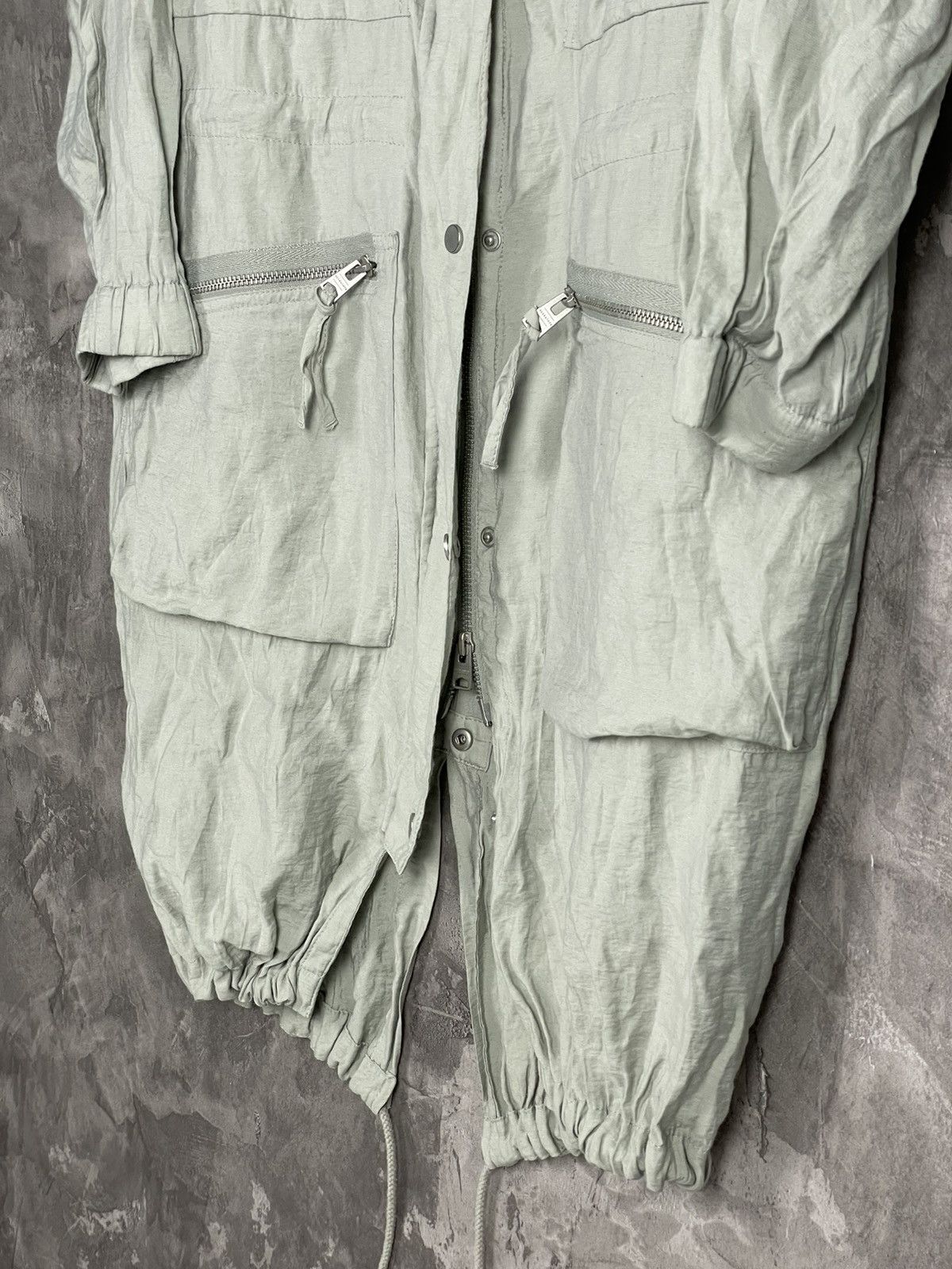 Allsaints × Japanese Brand × Le Grande Bleu (L.G.B.) Avant Garde Allsaints Crazy Multizip Vintage 00s Long Jacket Size S / US 4 / IT 40 - 8 Thumbnail