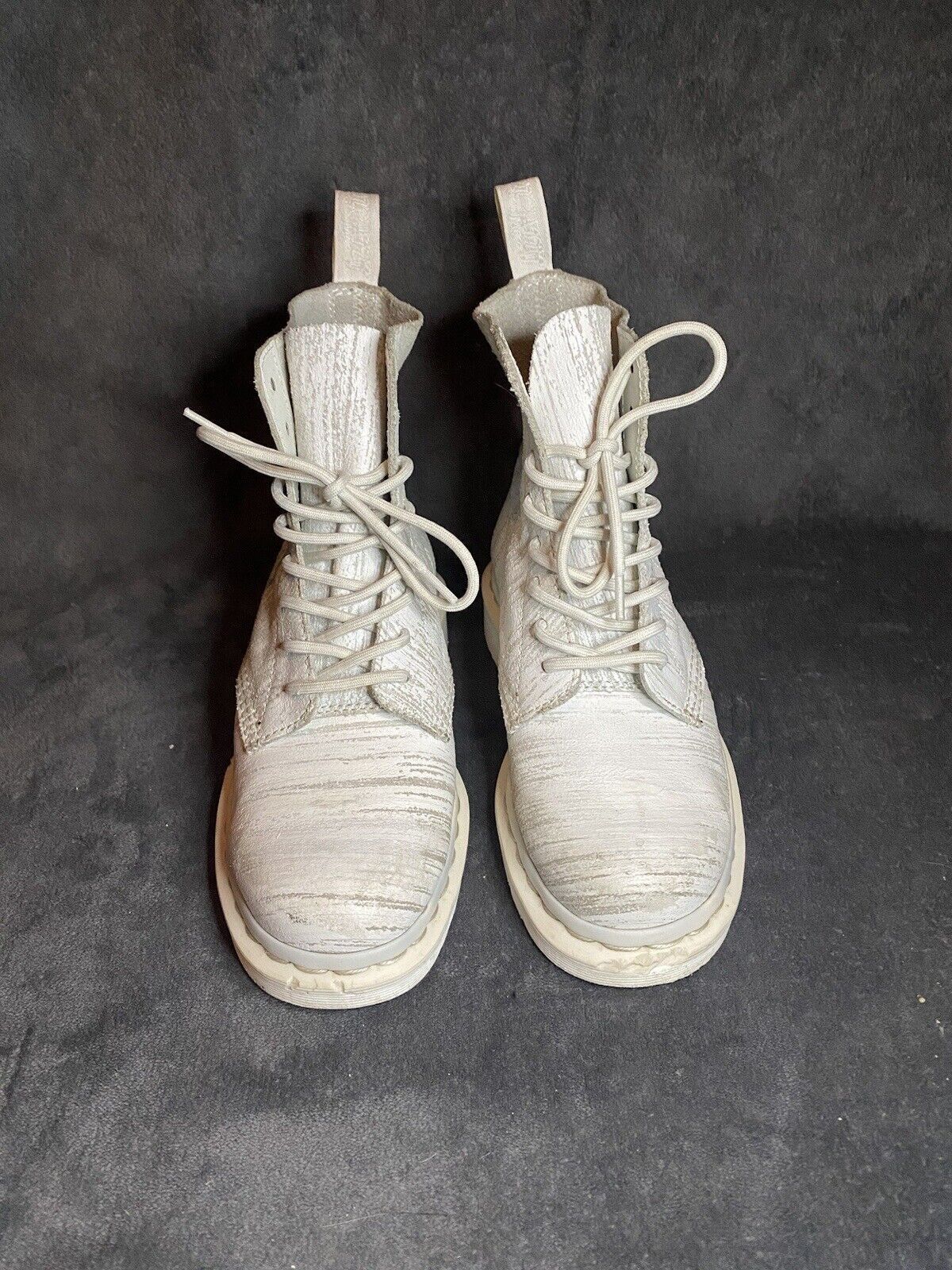 Dr. Martens Dr Martens Pascal Painter White Combat Boots US L6, US M4 Size US 6 / IT 36 - 2 Thumbnail