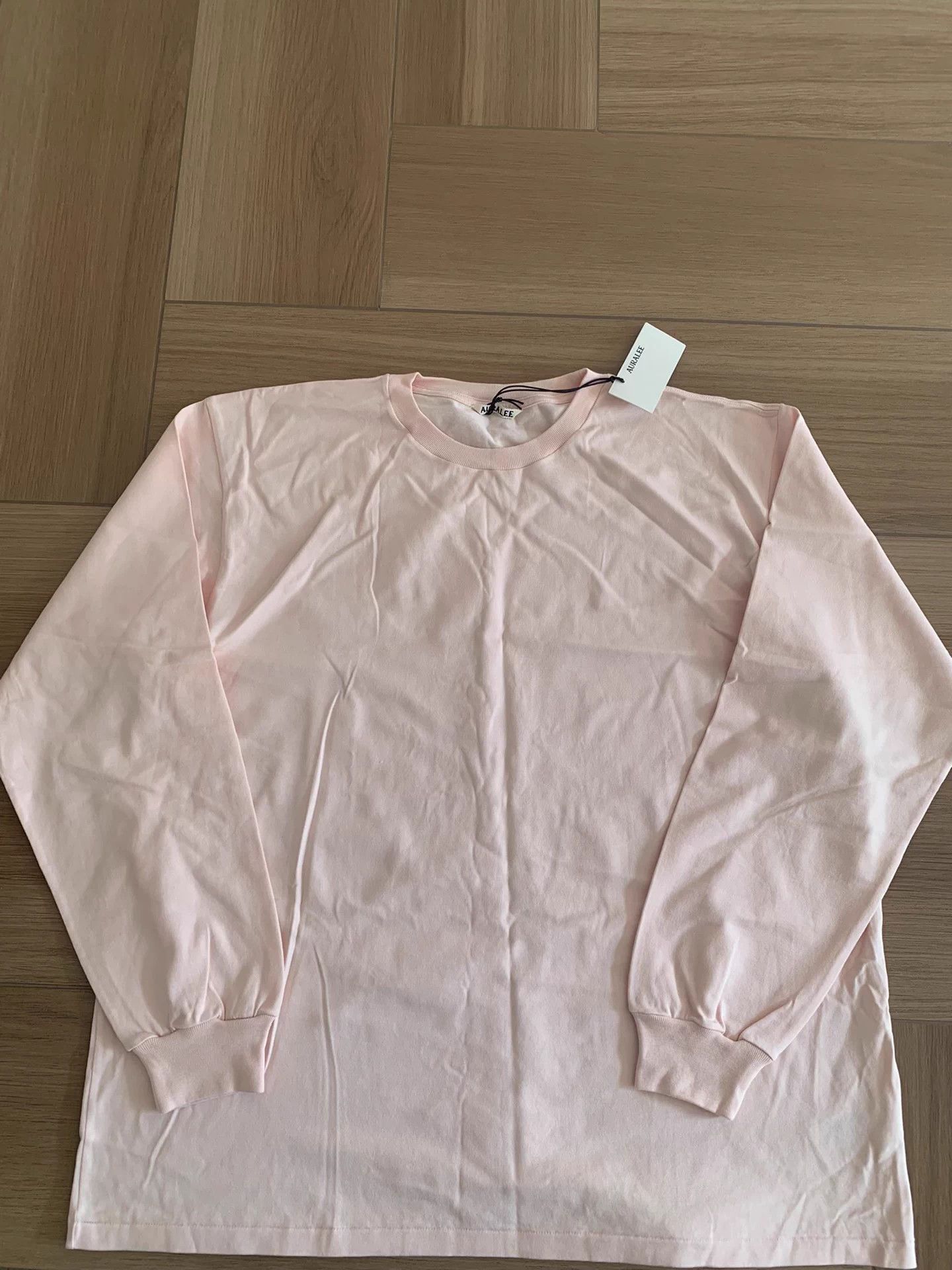 Auralee AURALEE LUSTER PLAITING Japan Pima LS Tee Pink Size US XXL / EU 58 / 5 - 1 Thumbnail