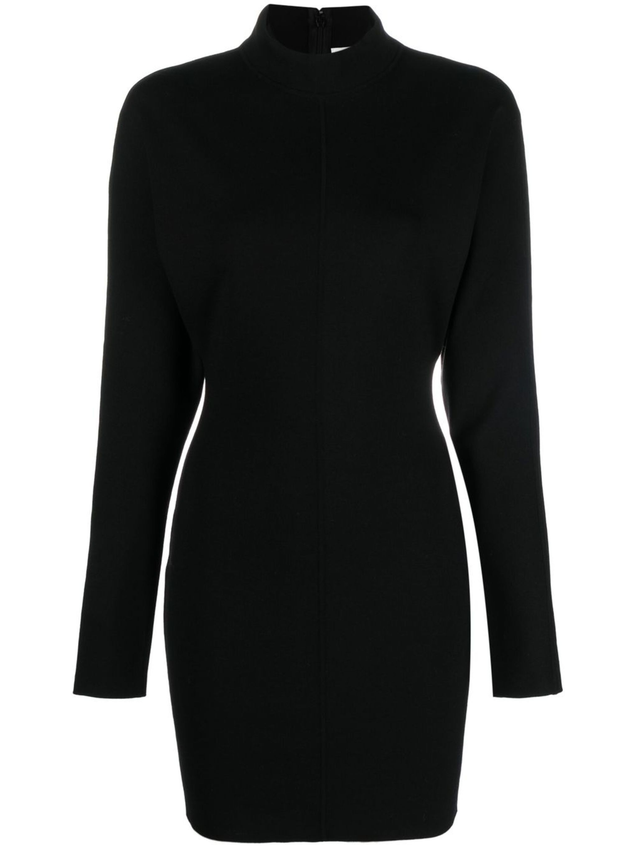 Saint Laurent Paris o1s1wg111124 Roll-Neck Knitted Dress in Black Size M / US 6-8 / IT 42-44 - 1 Thumbnail