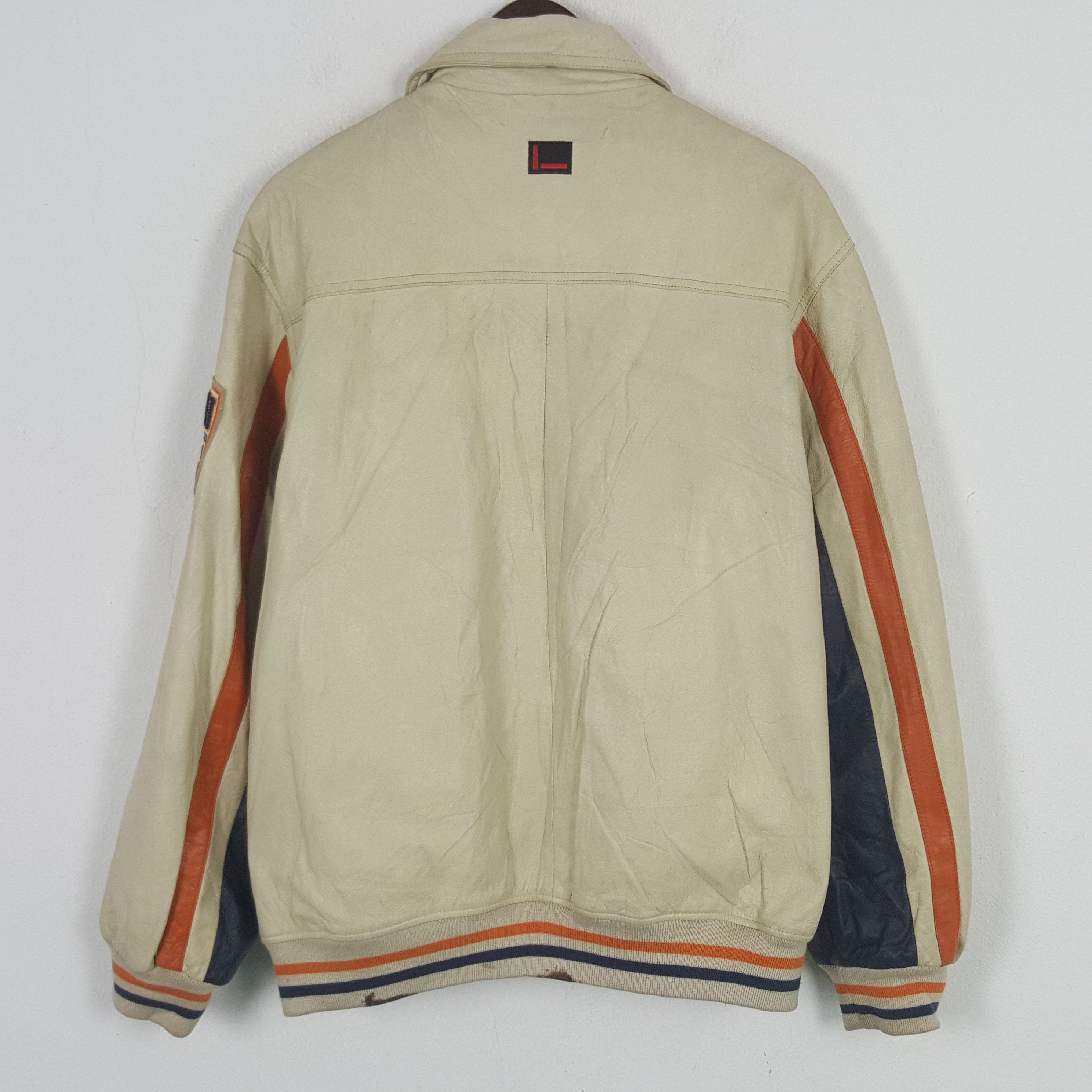 Fubu × Versace × Vintage Vintage Fubu Varsity Leather Jacket Size US L / EU 52-54 / 3 - 3 Thumbnail