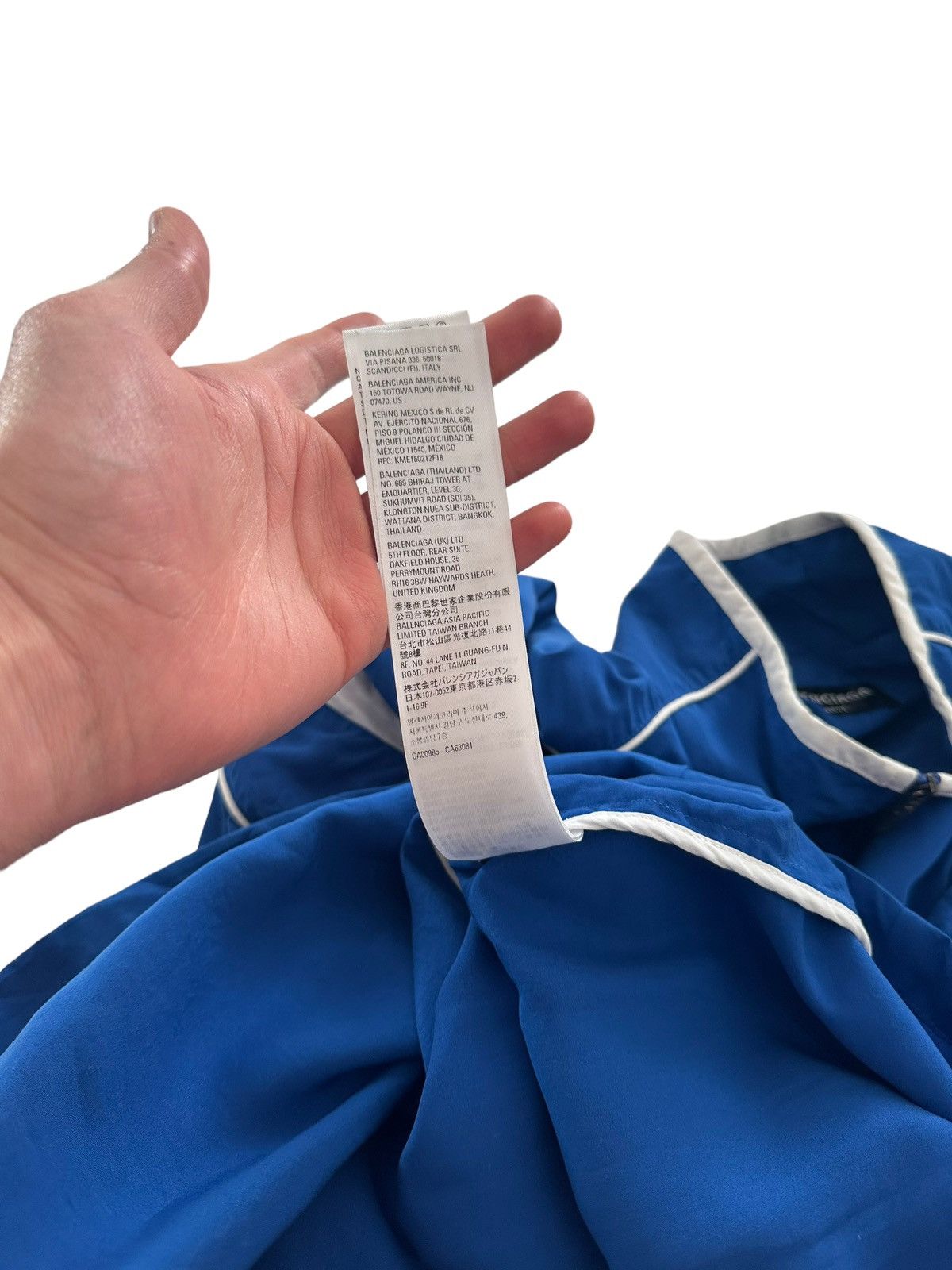 Balenciaga 3B Oversized Sport stop Windbreaker Blue Size US M / EU 48-50 / 2 - 11 Thumbnail
