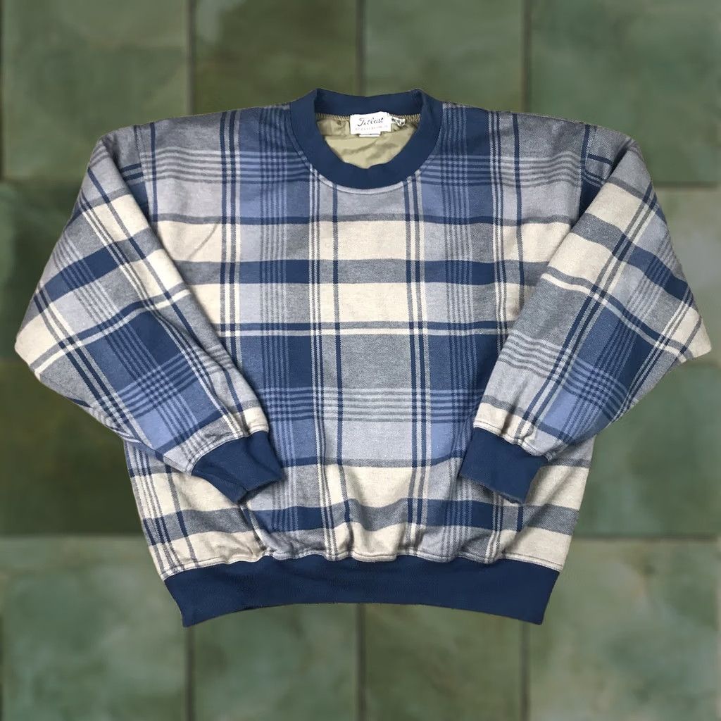 Titleist VINTAGE Titleist By Corbin Plaid Golf Crewneck Sweatshirt Men M Blue 90s Golf Vintage Plain? Size US M / EU 48-50 / 2 - 1 Thumbnail