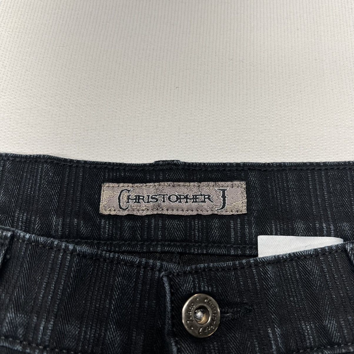 Vintage Christopher J Jeans Black Denim Y2K Grunge Baggy Faded Wide Size US 34 / EU 50 - 6 Thumbnail