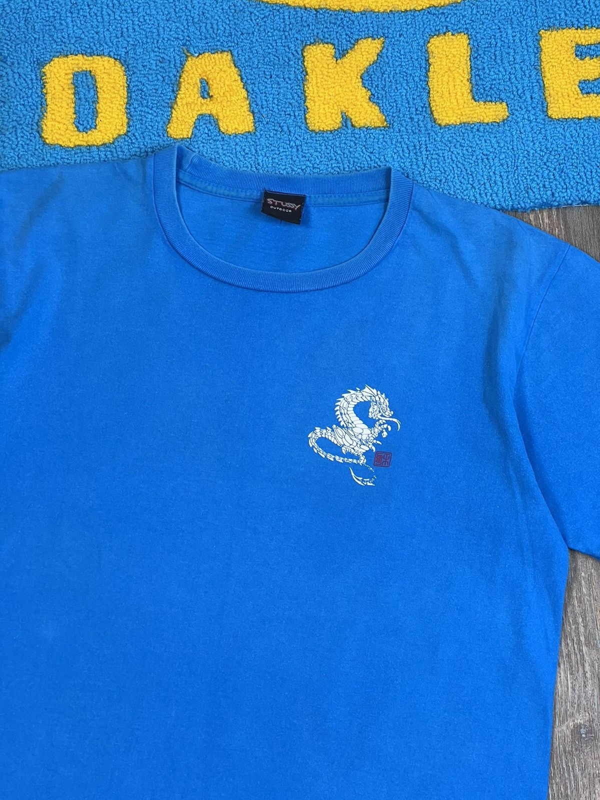Stussy × Vintage Vintage Stussy Dragon Logo blue shirt Size US S / EU 44-46 / 1 - 5 Thumbnail
