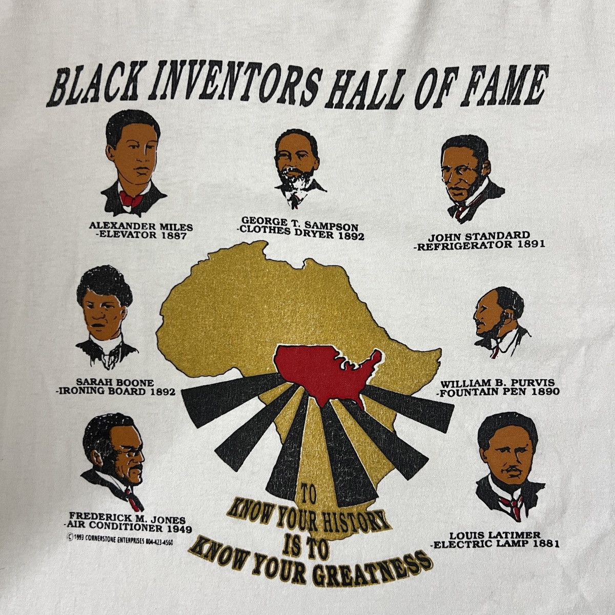 Vintage VTG BLACK INVENTORS HALL OF FAME Size US XXL / EU 58 / 5 - 6 Thumbnail