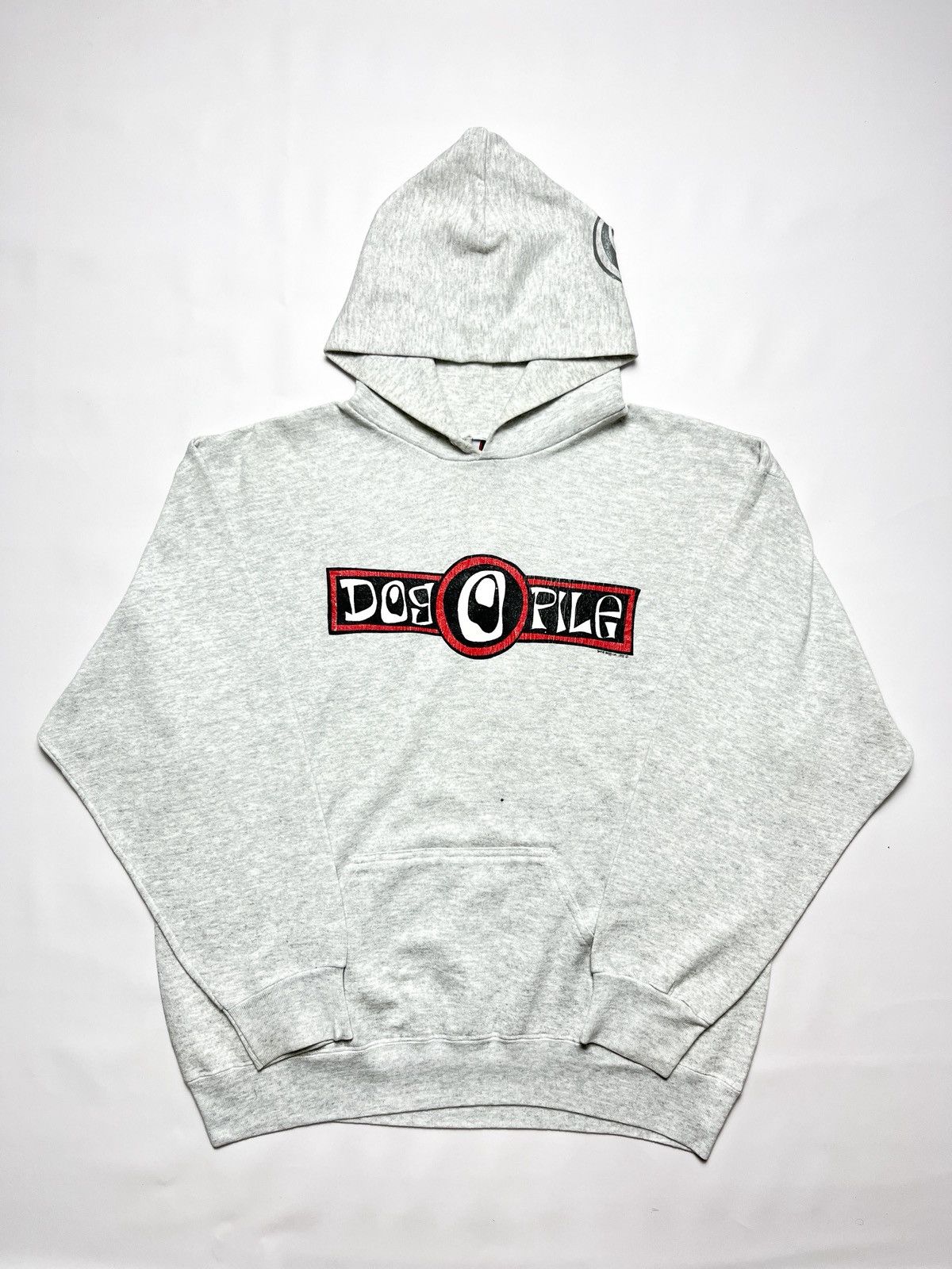 HOODIE DOGPILE SKATEBOARDS GREY VINTAGE 90s