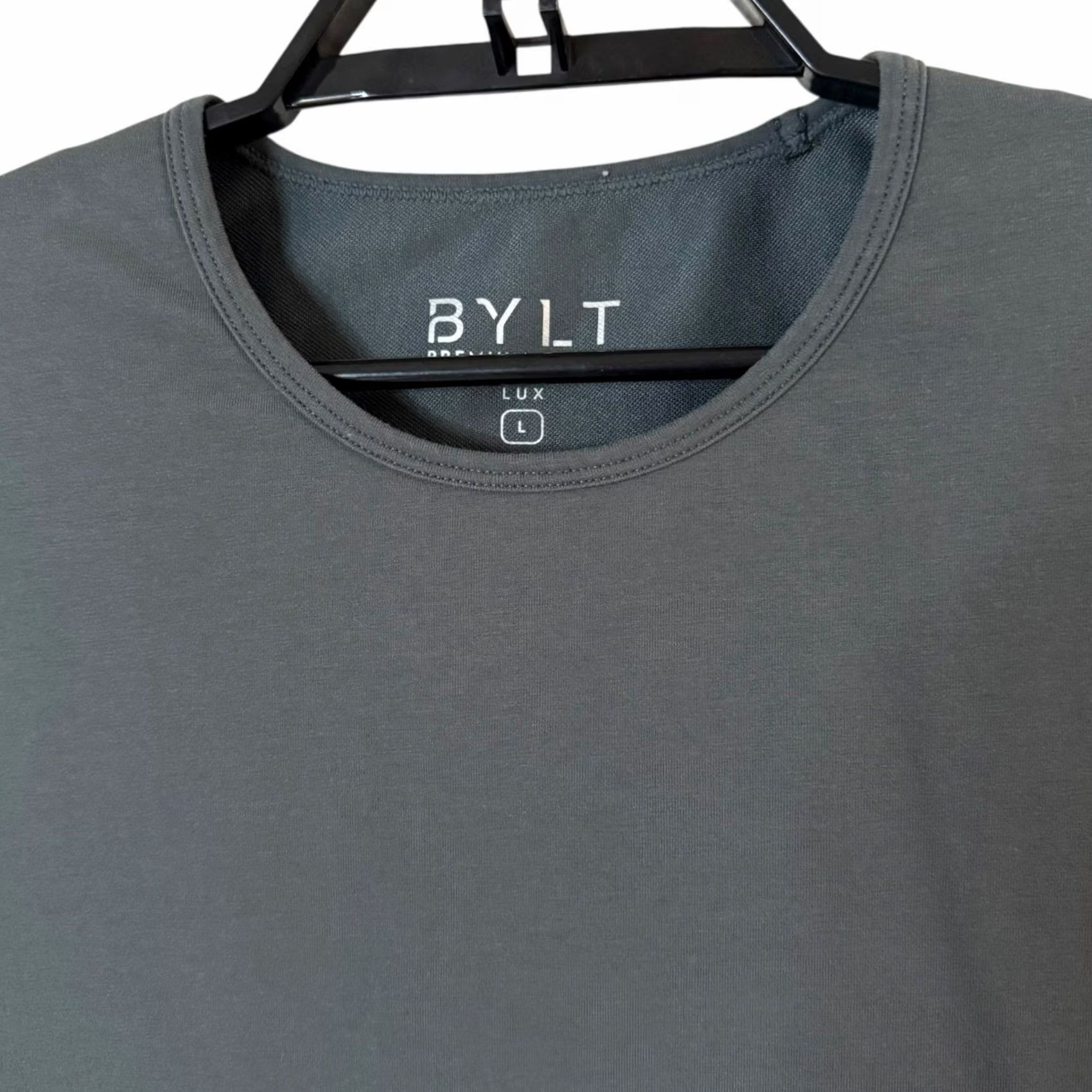 Vintage BYLT Drop Cut Lux T-Shirt Gray Men's L Crew Neck Short Sleeve Curved Hem Basic Tee Size US L / EU 52-54 / 3 - 5 Thumbnail