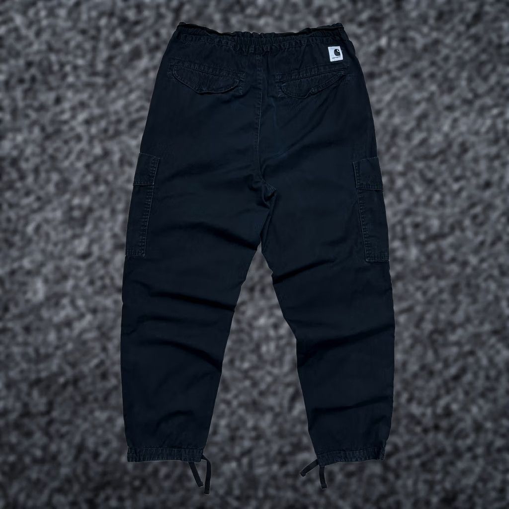 Carhartt Wip Carhartt WIP Mens Denver Cargo Jogger Pants L Black Cotton Cargo Pocket Denim Size US 33 - 1 Thumbnail