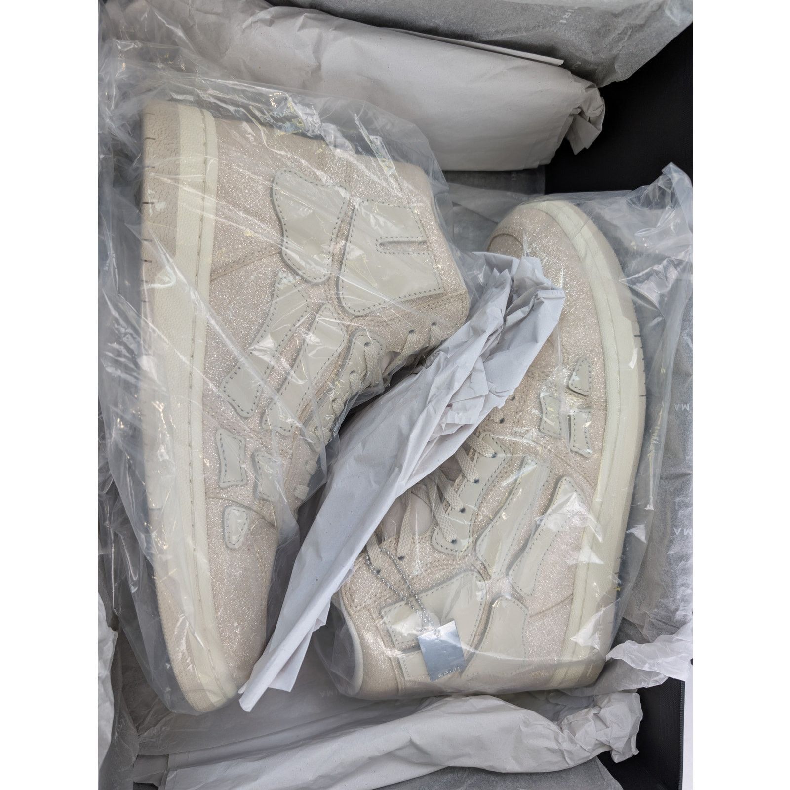 Amiri o1rshd1 Q:2 / Skelton Hi-Top Sneakers in Beige Size US 10 / EU 43 - 17 Thumbnail