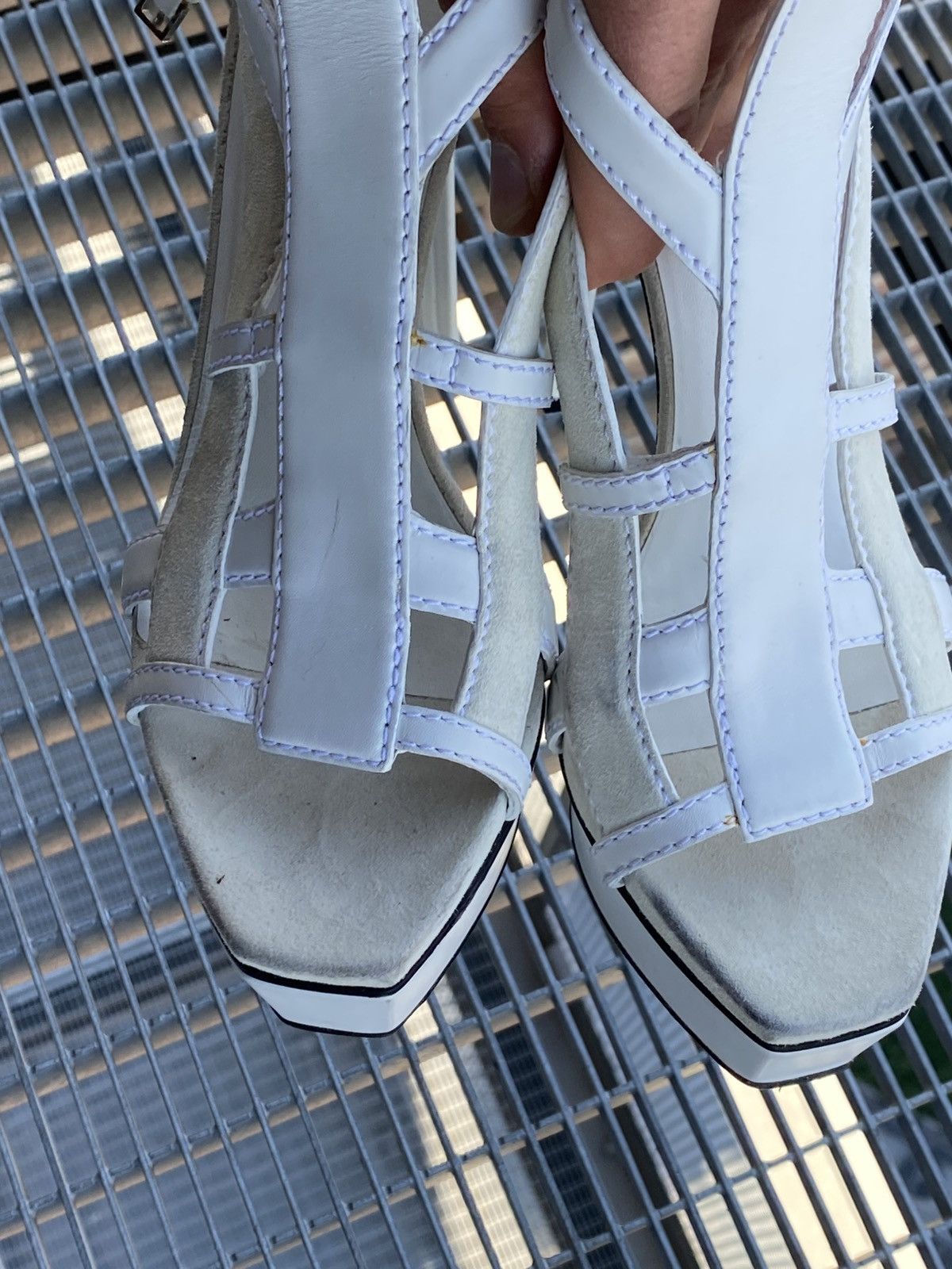 Gucci Gucci Leather Heel Sandals Size US 9 / IT 39 - 12 Thumbnail