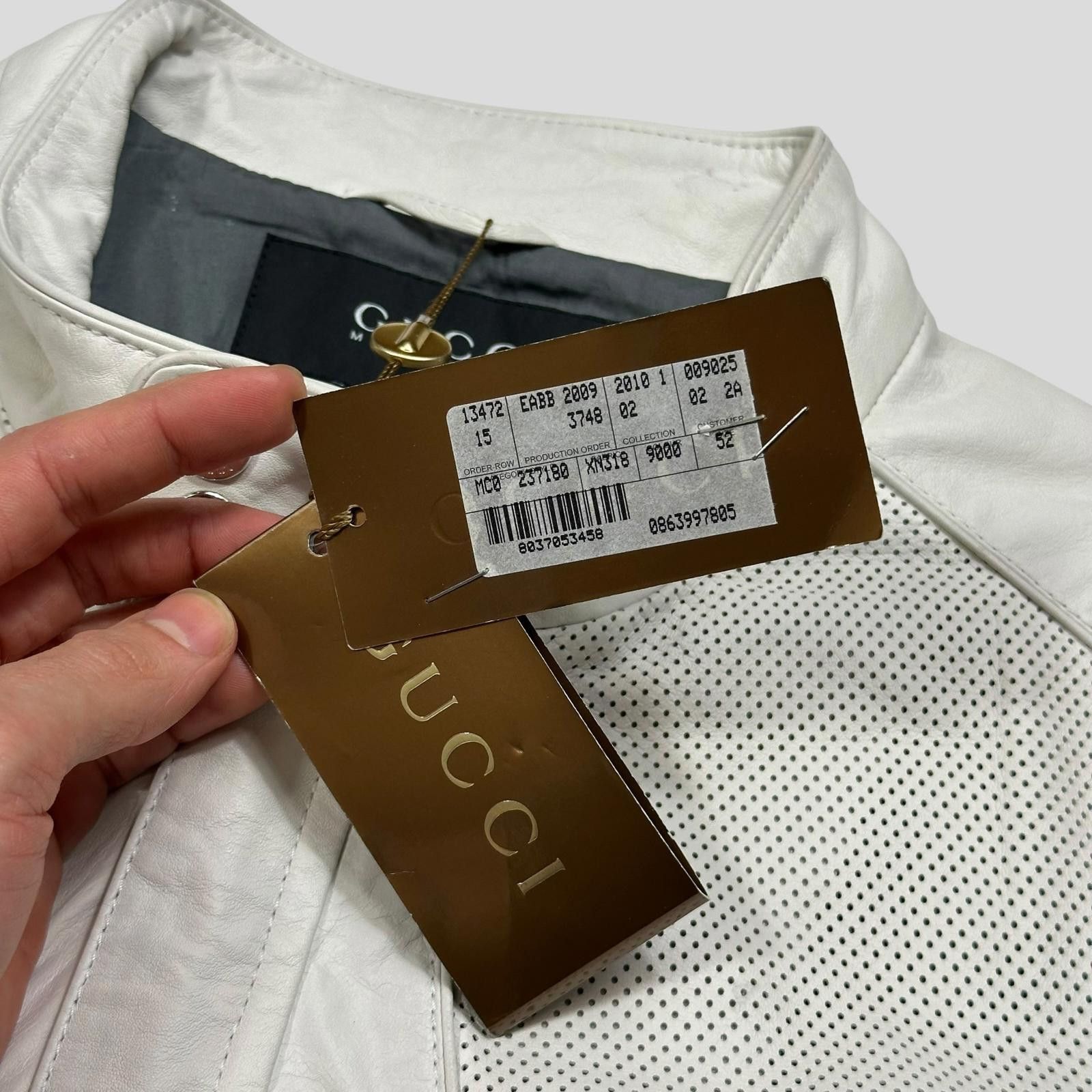 Gucci Gucci 2010 Nappa Leather Café Perforated Biker Jacket - M Size US M / EU 48-50 / 2 - 3 Thumbnail