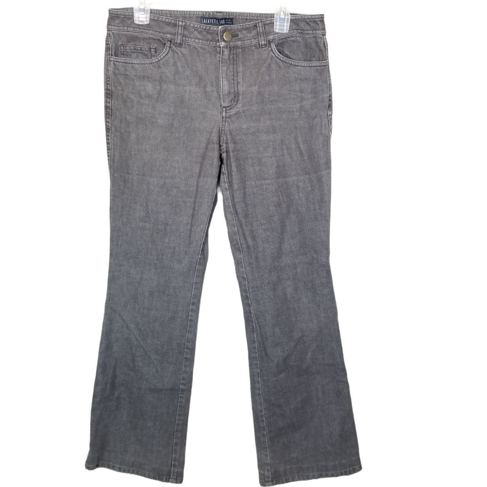 Lafayette 148 Lafayette 148 Womens Faded Black Straight Leg Jeans 6 Mid Size 28" / US 6 / IT 42 - 1 Thumbnail