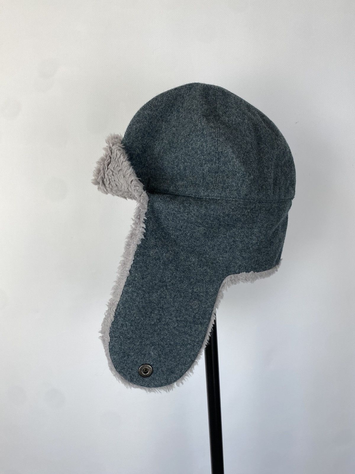 Japanese Brand × Vintage Y2K HYPE Army FUZZY MOHAIRE AVIATOR USSR USHANKA HAT bubble Size ONE SIZE - 3 Thumbnail