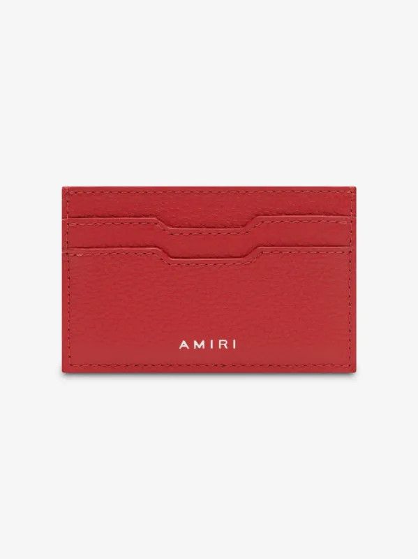 Amiri o1gr1nt0325 Size: OS / Iconic Emb Leather Card Holder in Red Size ONE SIZE - 1 Preview