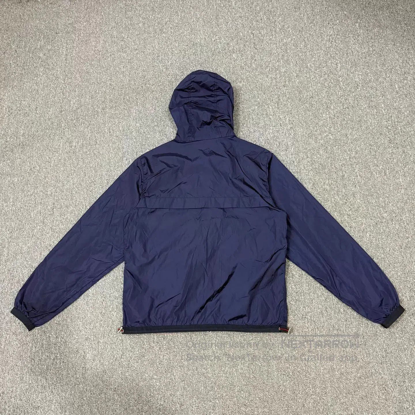 Moncler Blue Hooded Light Jacket with Striped Zipper. Size US S / EU 44-46 / 1 - 2 Thumbnail