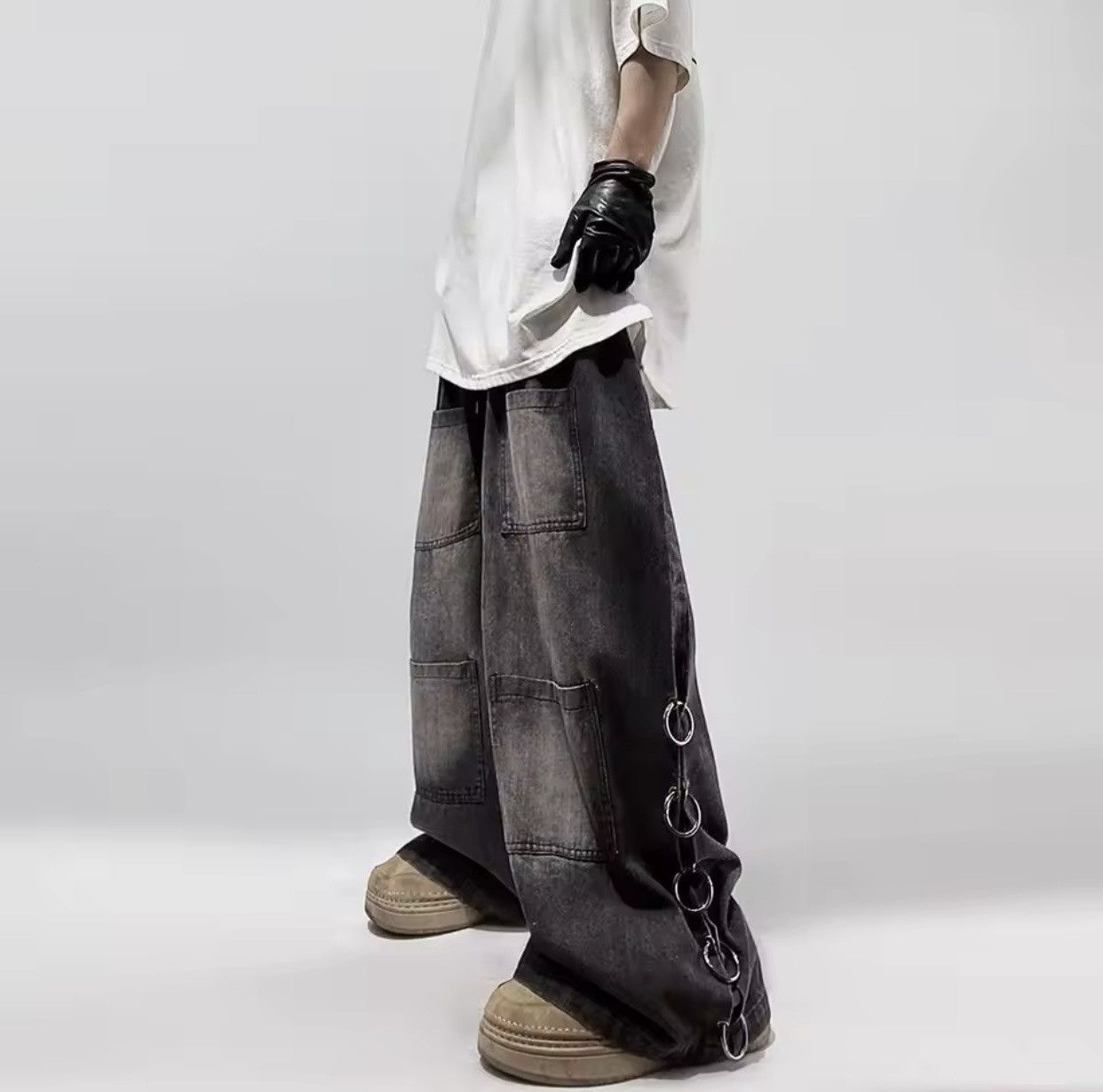 Denime × Vintage American Style Oversized Pocket Retro Baggy Jeans Size US 32 / EU 48 - 2 Thumbnail