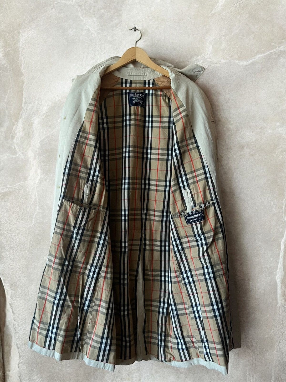 Burberry × Burberry Prorsum × Vintage BURBERRY'S PRORSUM Vintage 90s Nova Check Trench coat Cloak Size US S / EU 44-46 / 1 - 5 Thumbnail