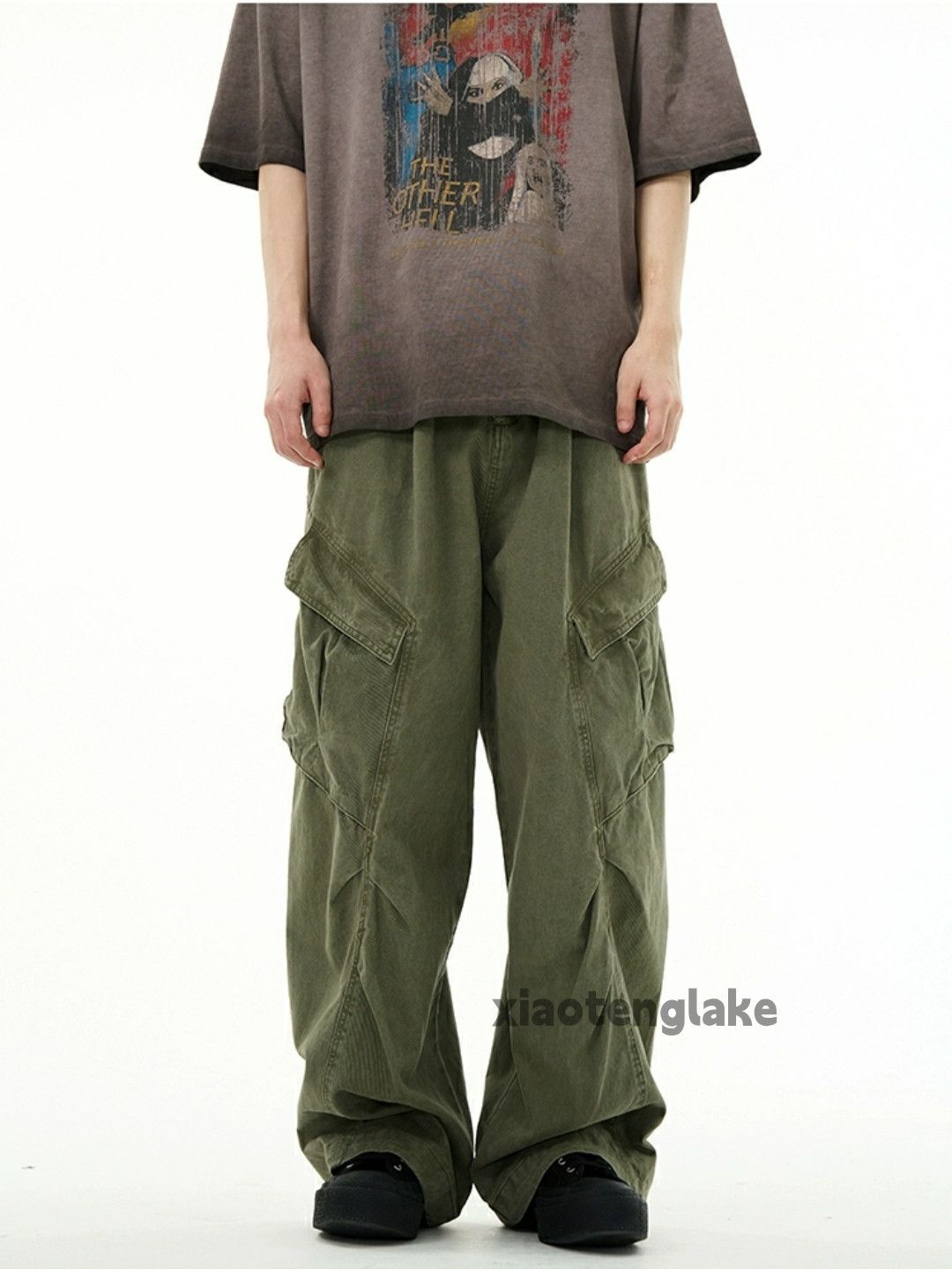 Designer × Japanese Brand × Vintage washed faded loose baggy