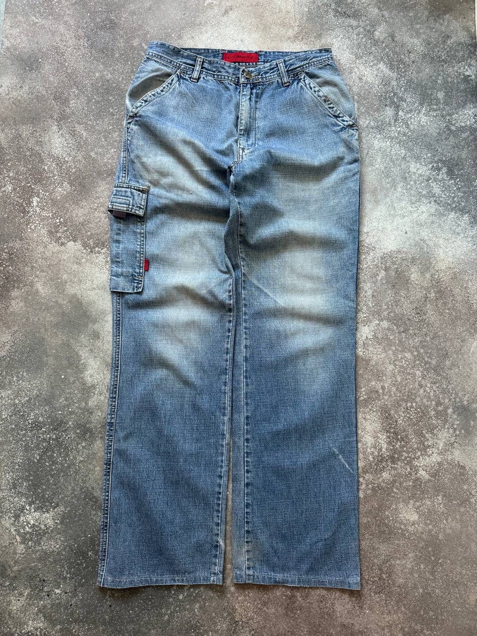 Image of Avant Garde x Jnco Amazing Multipocket Cargo Denim Jeans in Blue, Women's (Size 30)