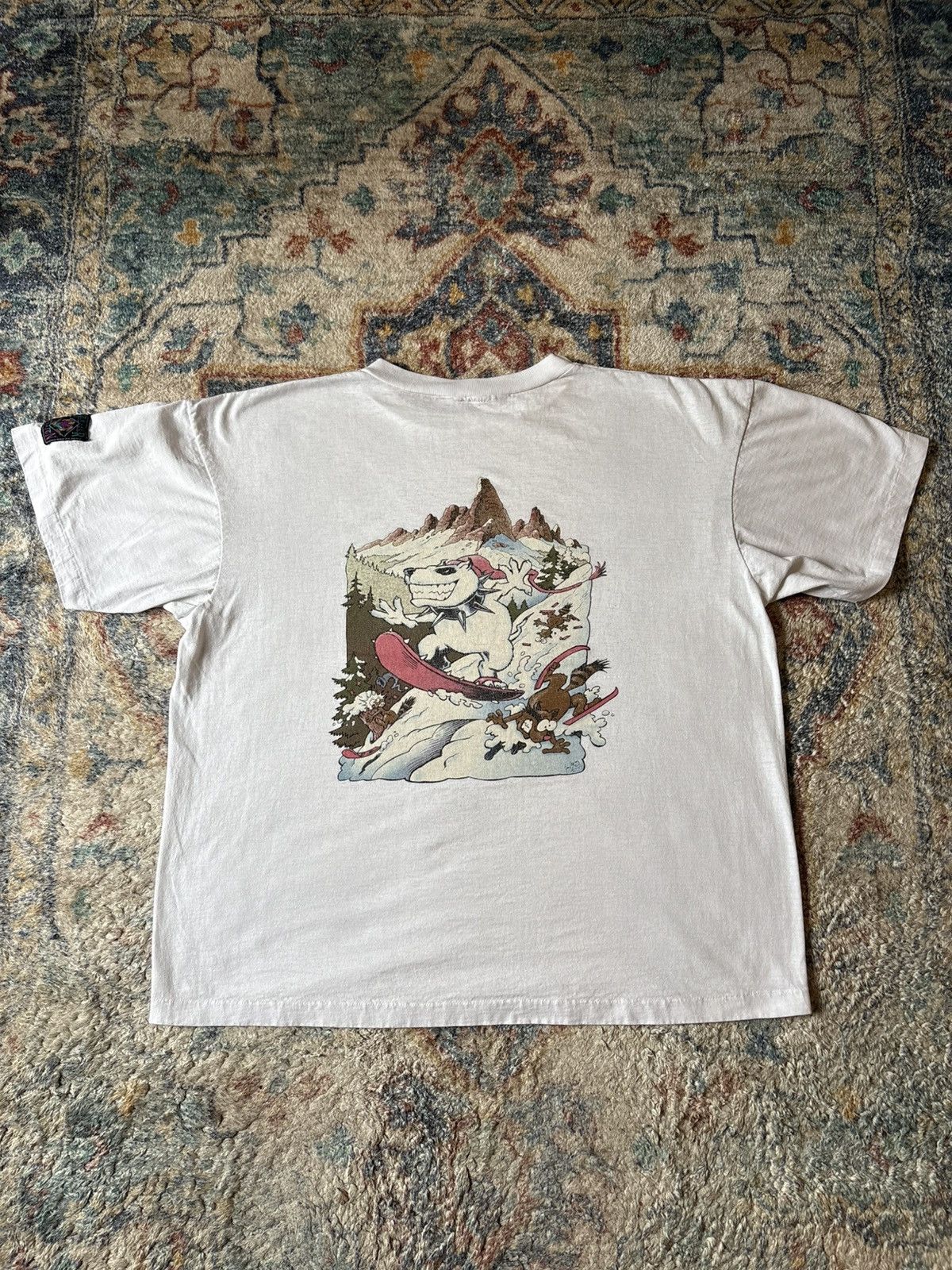 Vintage Vintage Spike Dog Snowboarding T-shirt Size XL Size US XL / EU 56 / 4 - 2 Thumbnail
